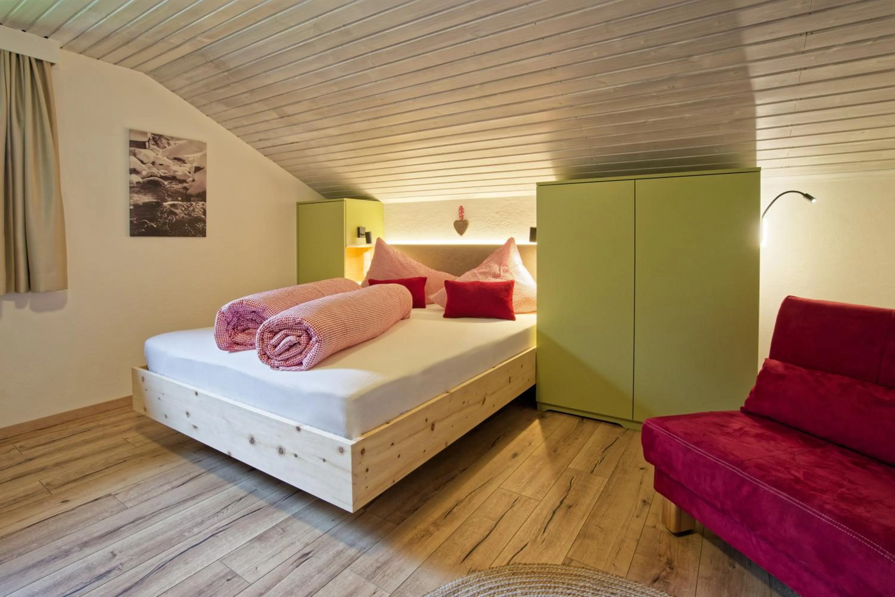 Bed in Bergchalet Hotel Reinerhof