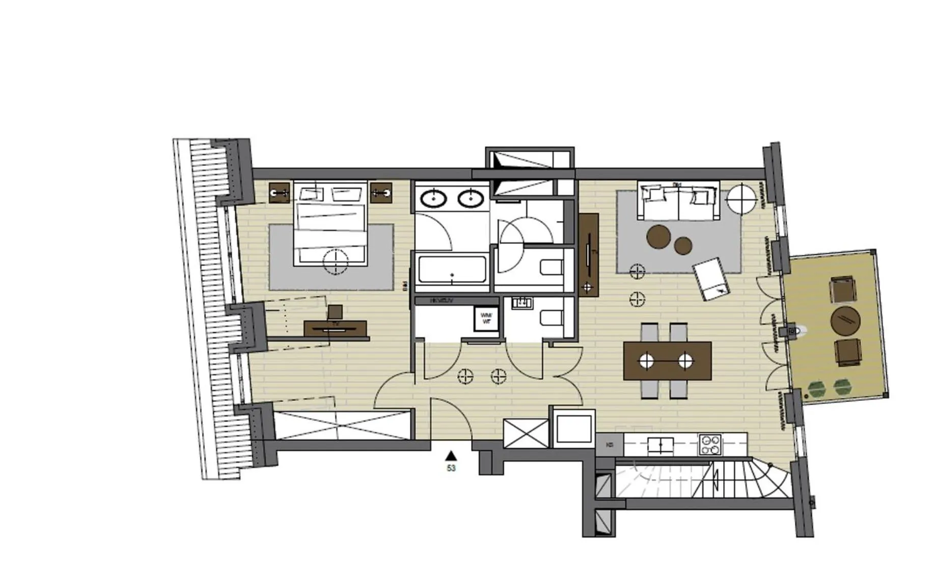 Floor plan in The Wellem Residences