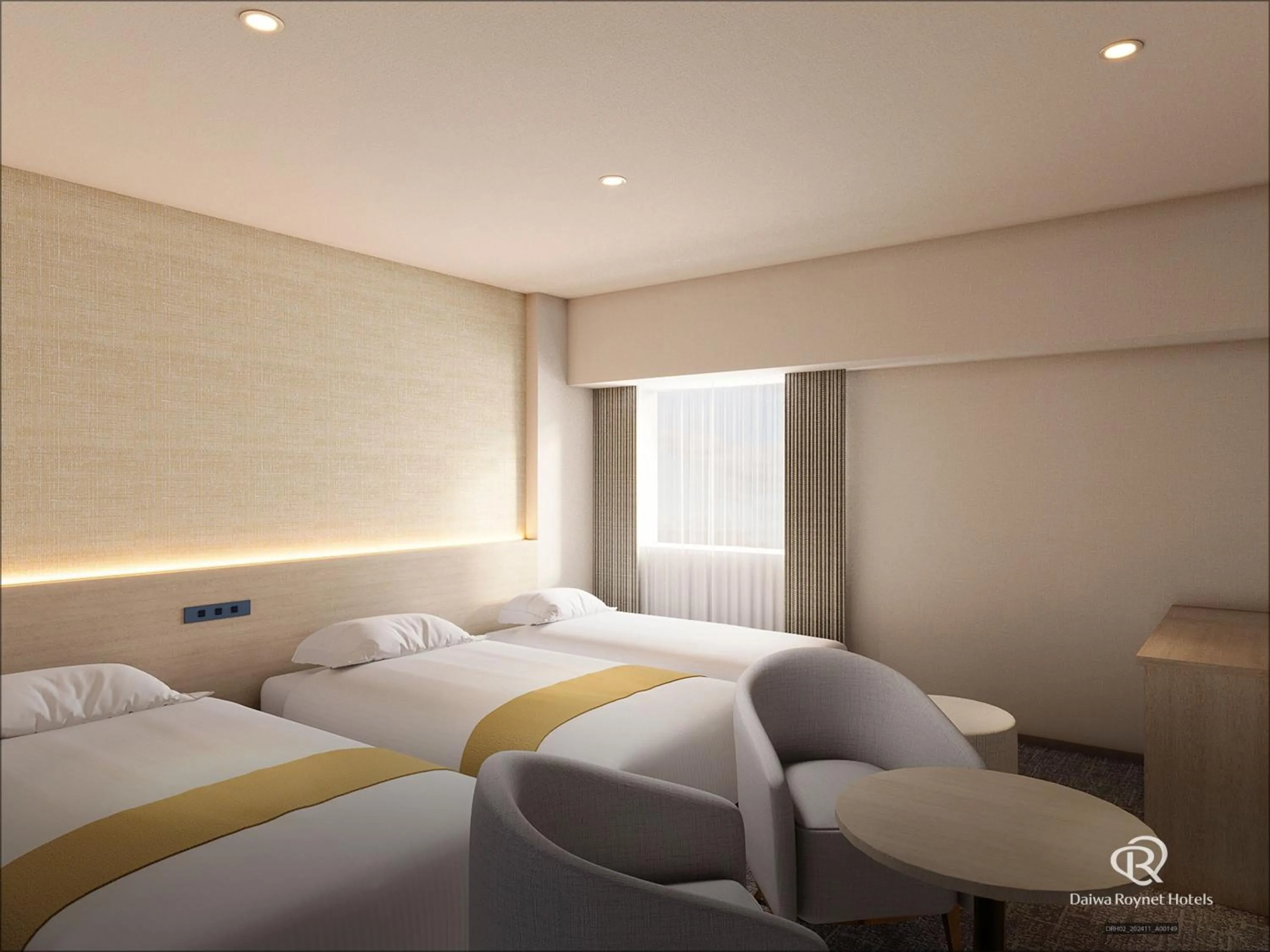 Bed in Daiwa Roynet Hotel Mito