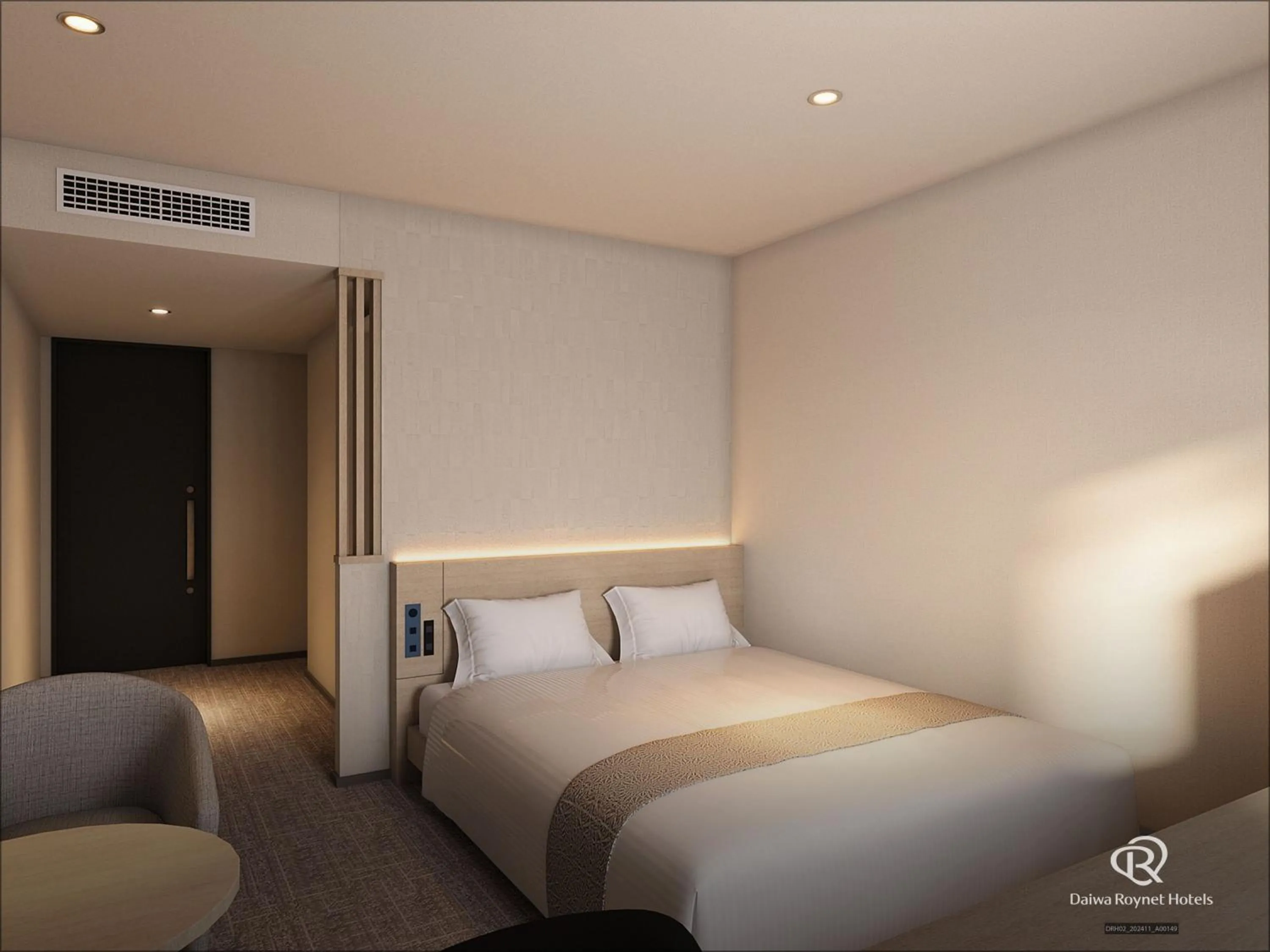 Bed in Daiwa Roynet Hotel Mito