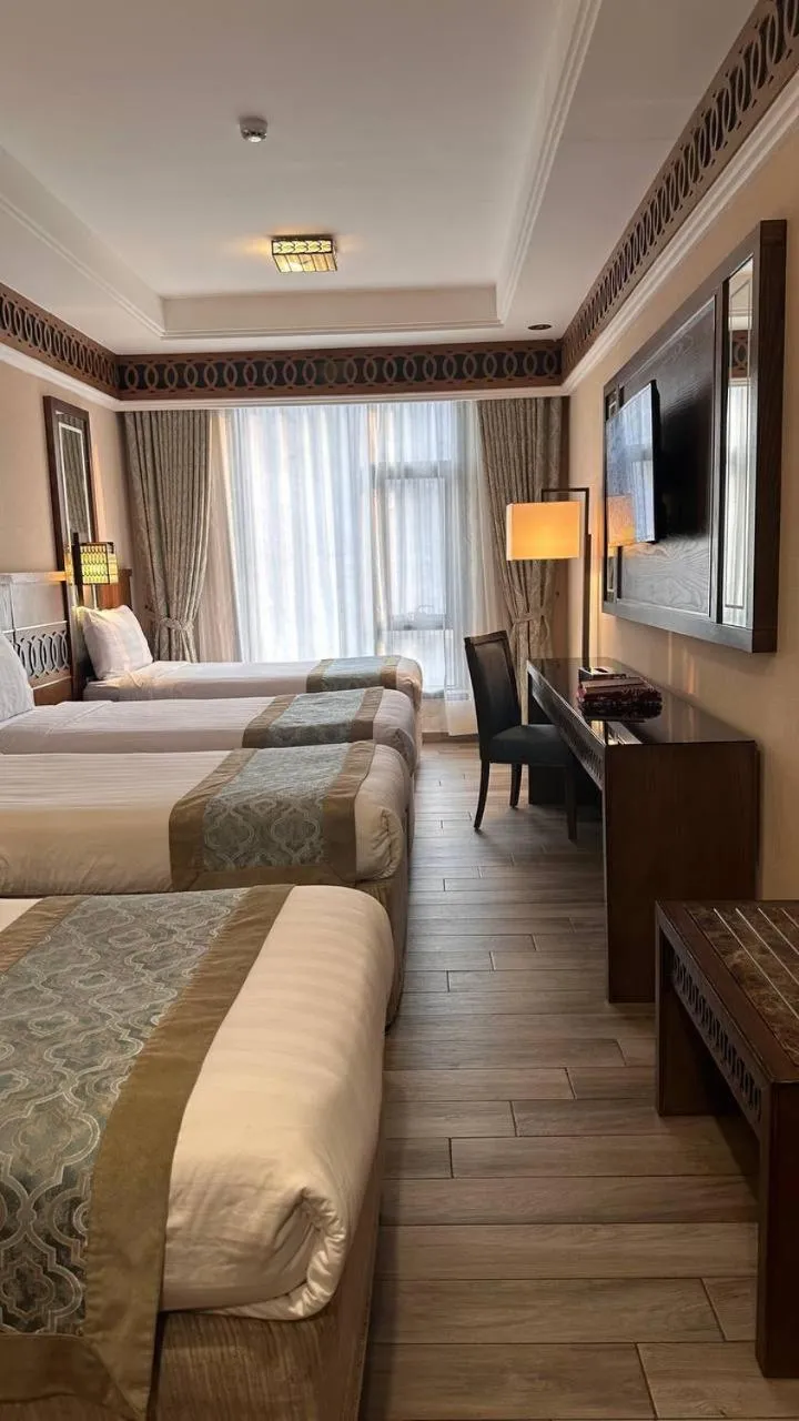 Bed in Violet Al Azizia Hotel MASJID Al Qatari