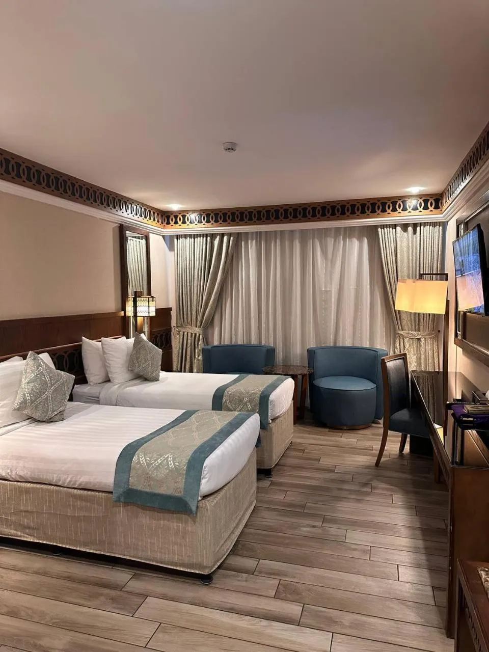 Bed in Violet Al Azizia Hotel MASJID Al Qatari