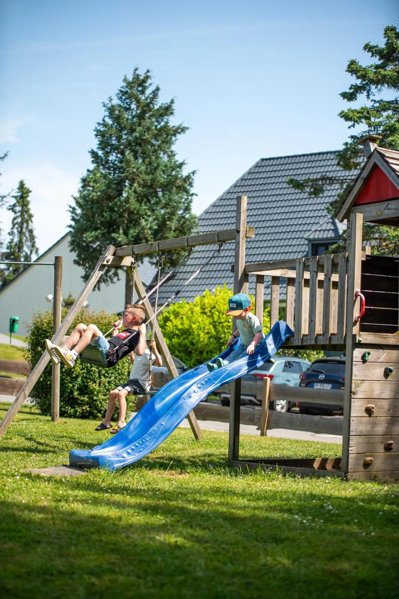 Children play ground in Holiday Park La Sapinière