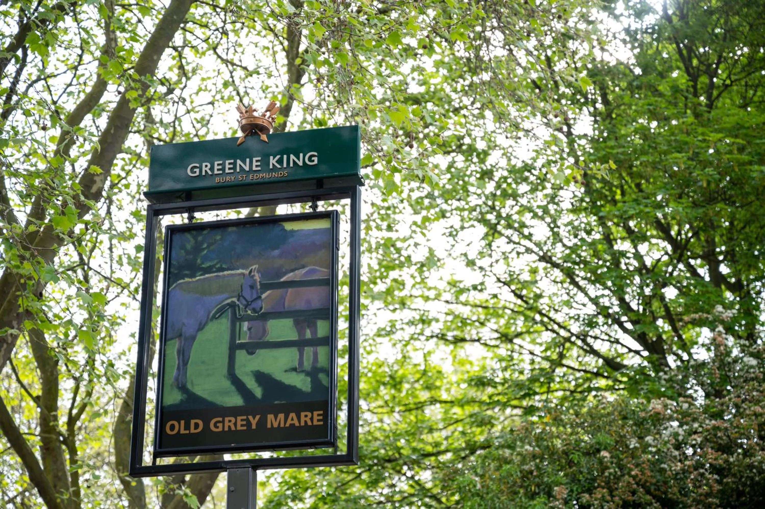 Logo/Certificate/Sign in Old Grey Mare Inn by Greene King Inns
