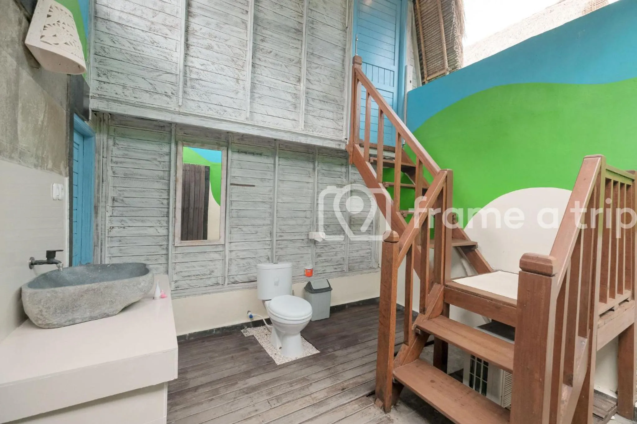 Bathroom, Bed in Dream Beach Kubu & SPA by ABM