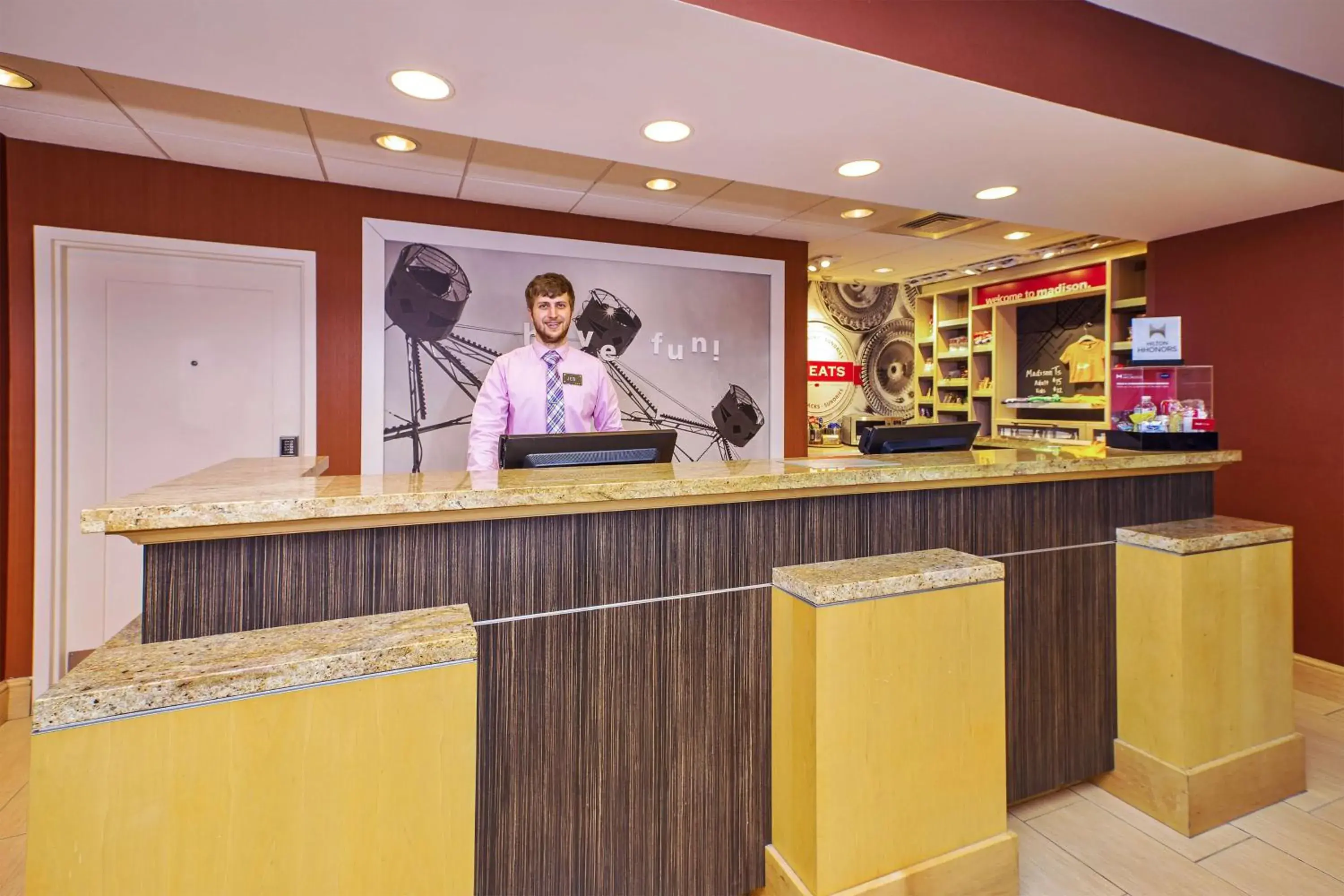 Lobby or reception in Hampton Inn & Suites Madison - West Lobby or reception in Hampton Inn & Suites Madison - West