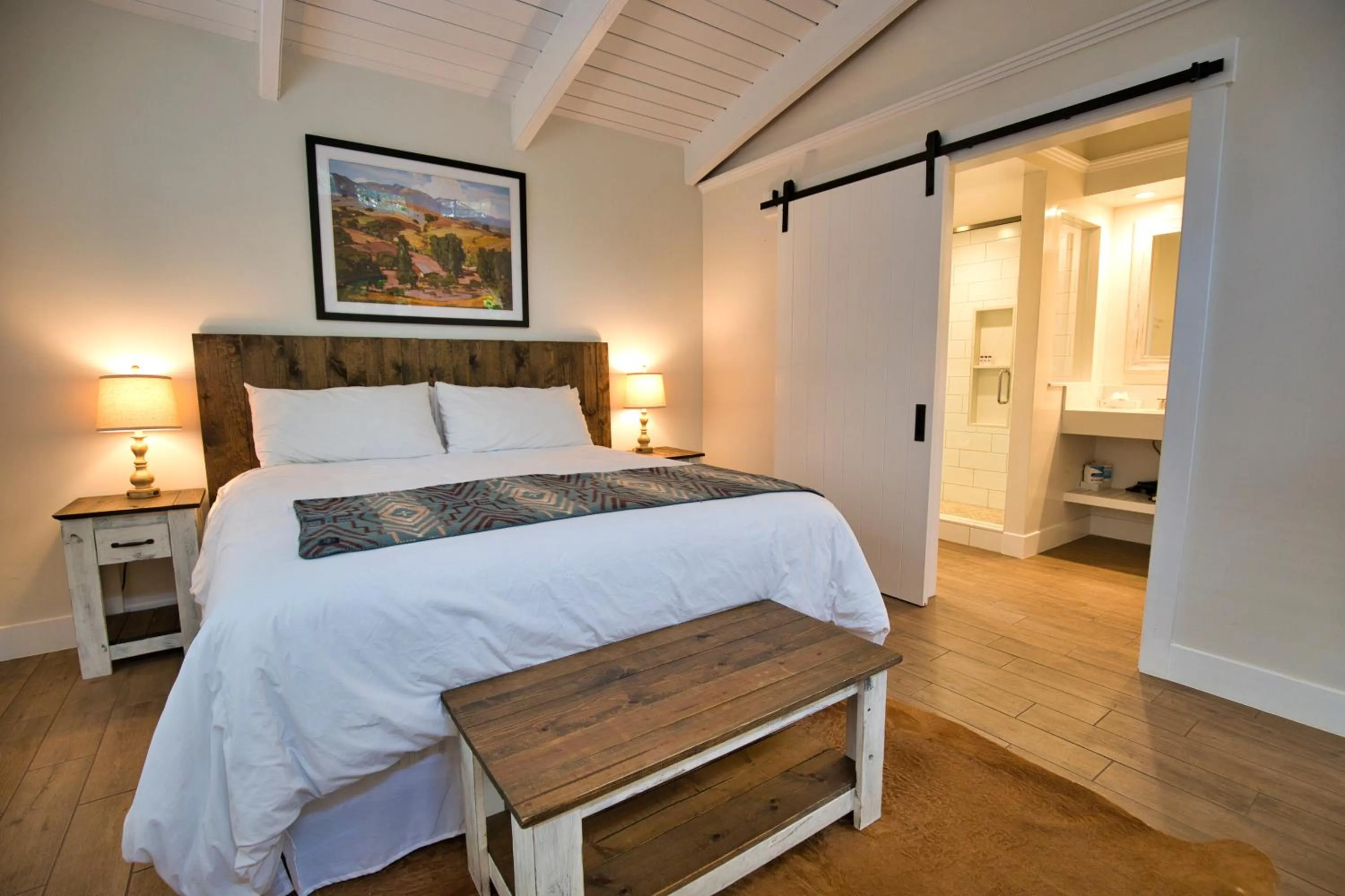 Bed in Circle Bar B Guest Ranch