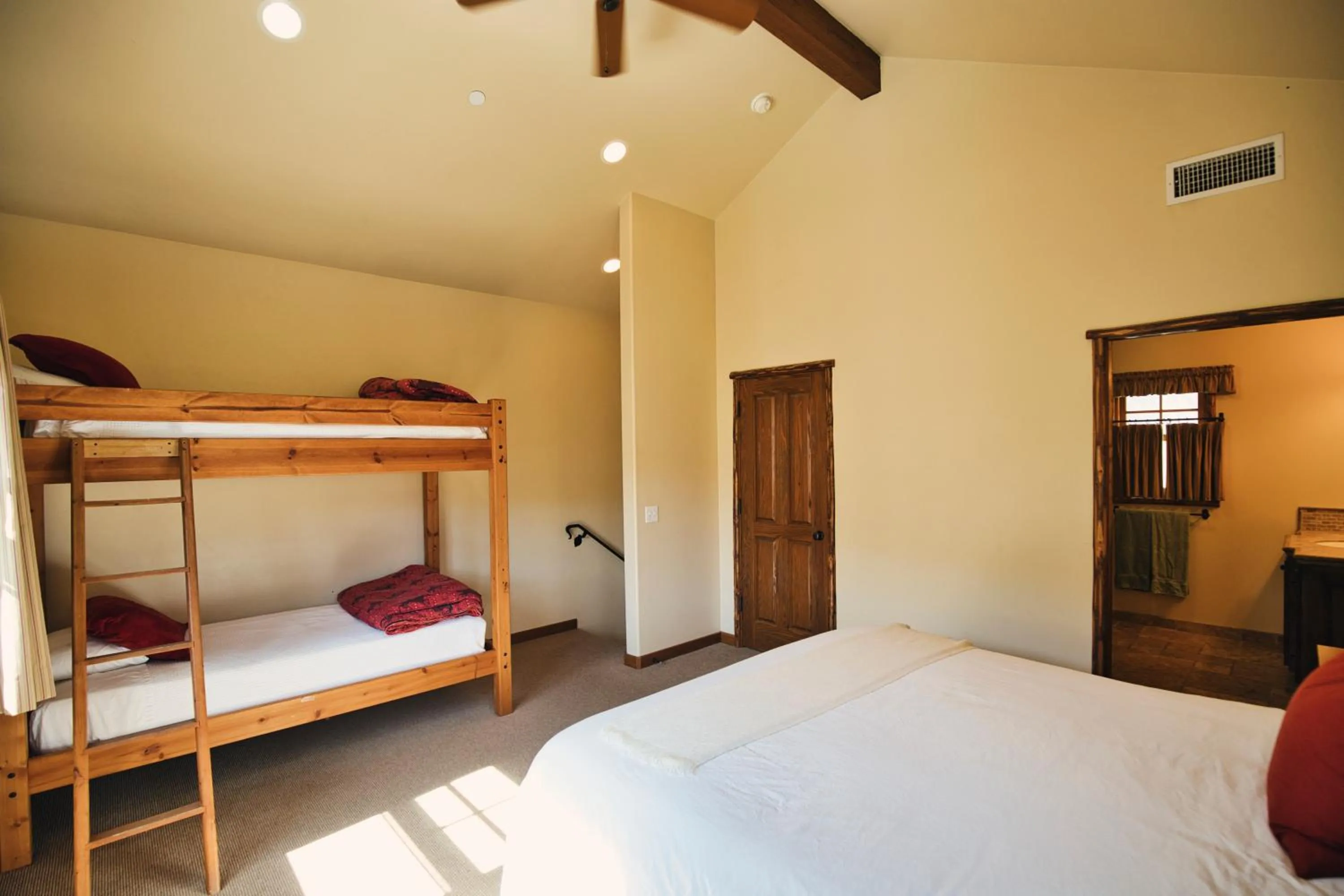 Bed in Circle Bar B Guest Ranch