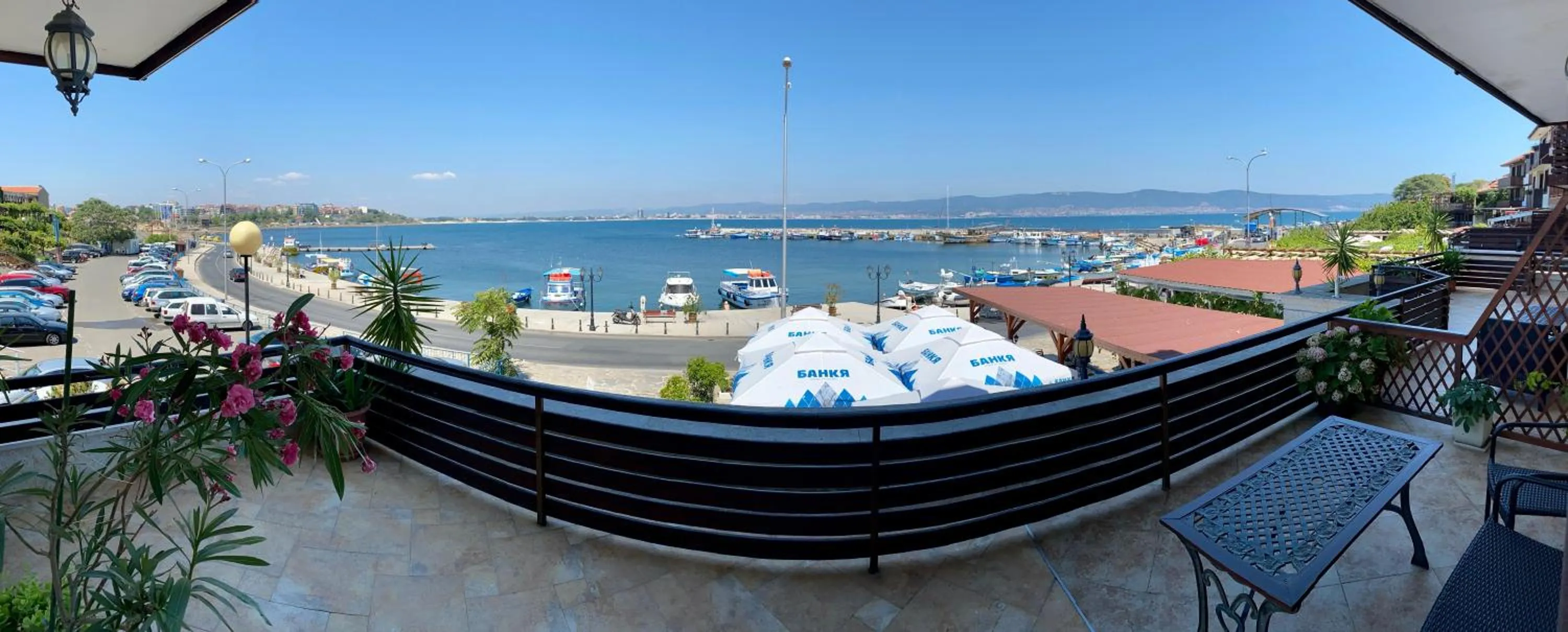 Balcony/Terrace in Family Hotel Saint Nikola and Free parking