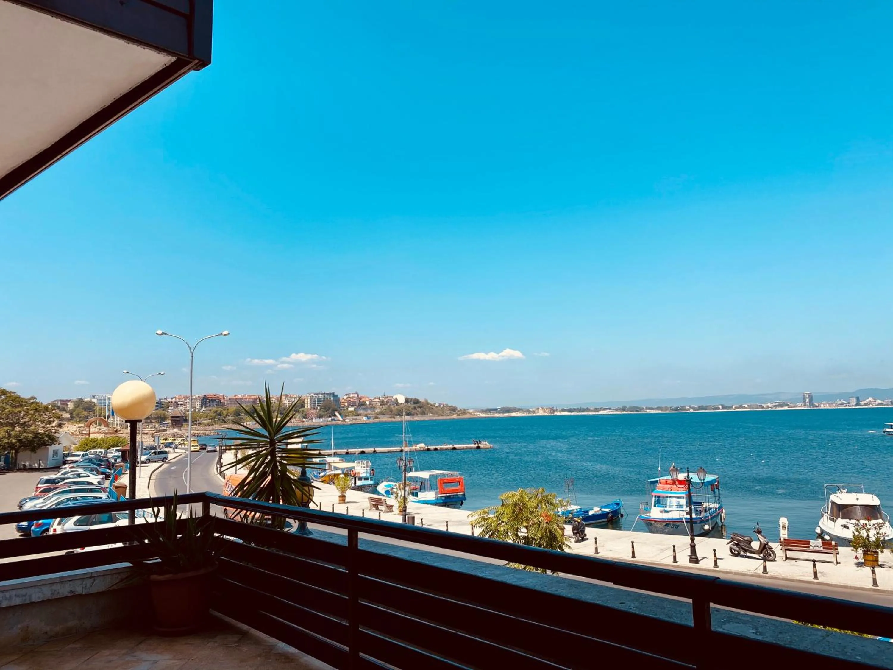 Balcony/Terrace in Family Hotel Saint Nikola and Free parking