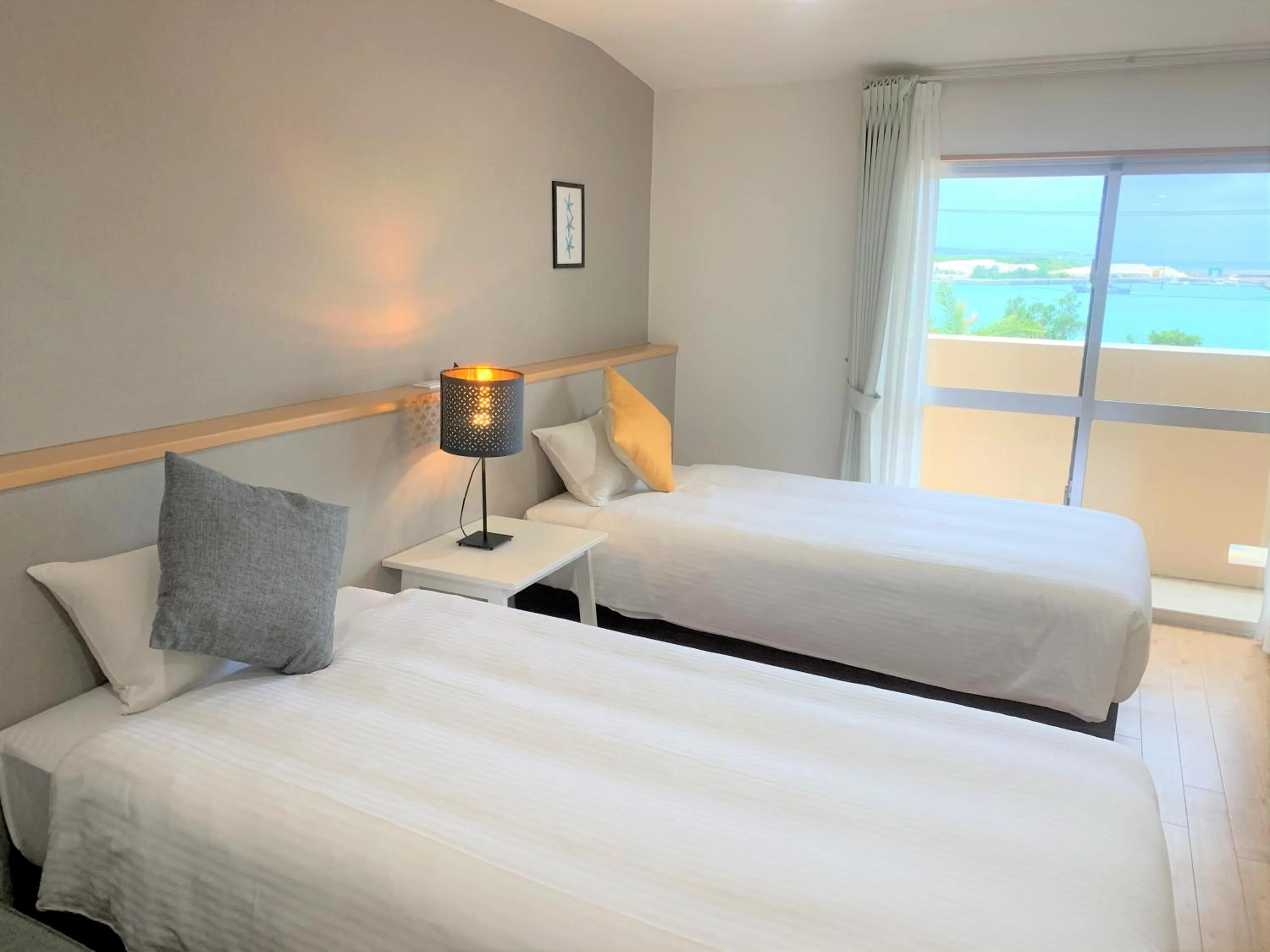 Bed in Hotel Miyakojima