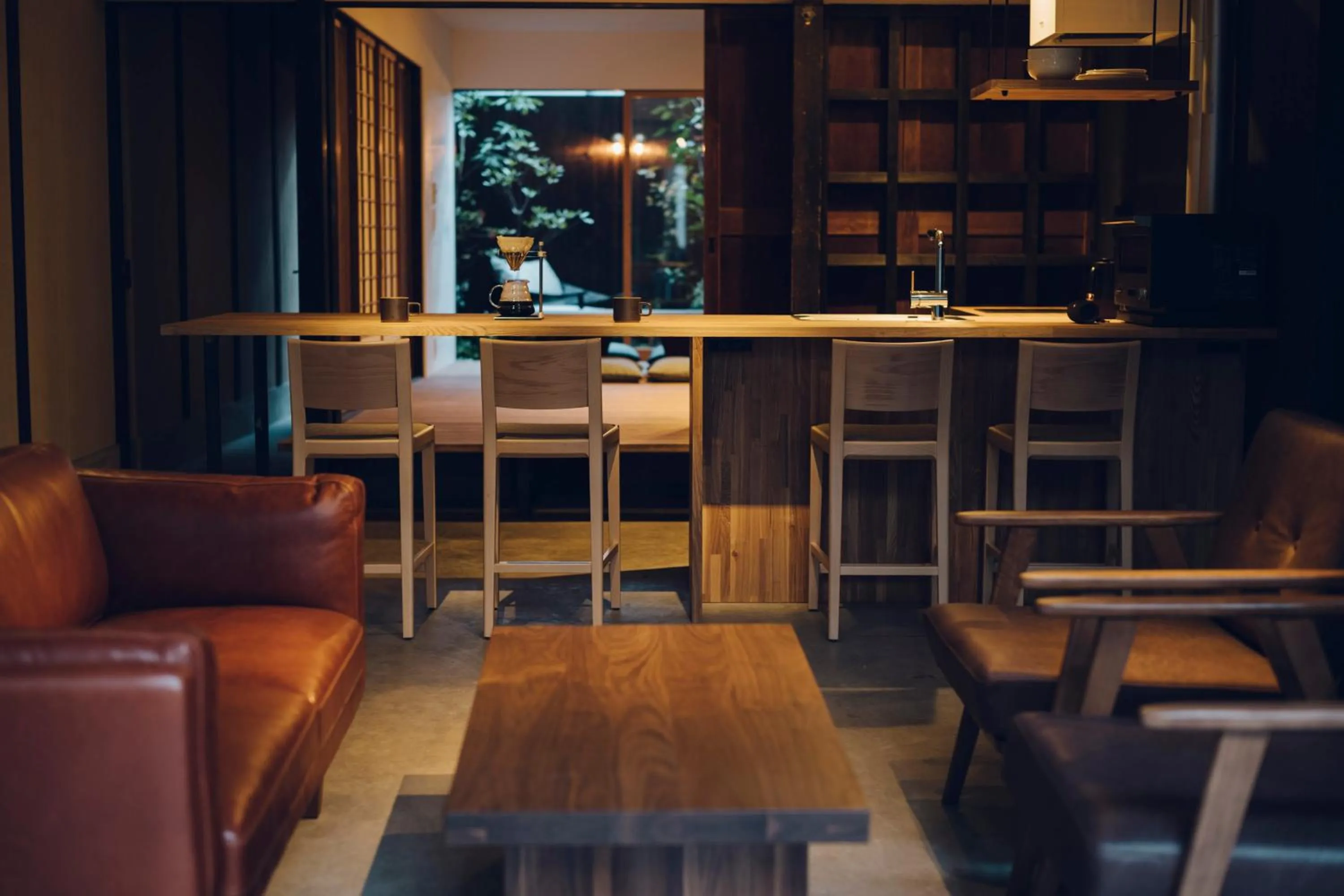 Living room in Ieno House Kyoto