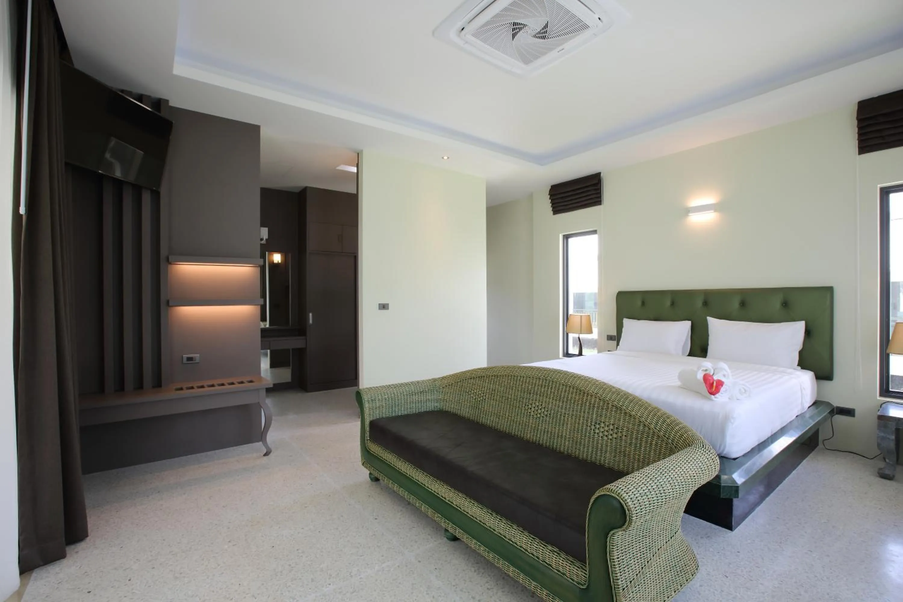 Bedroom, Bed in Wis Beach Khanom