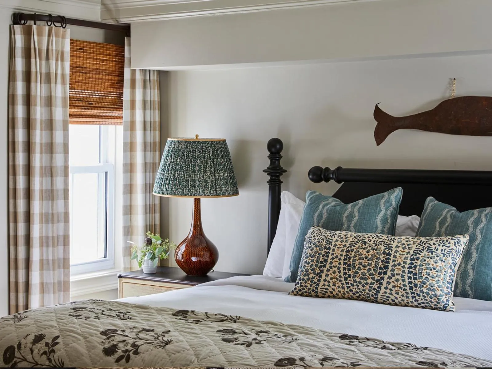 Bed in The White Barn Inn & Spa, Auberge Collection