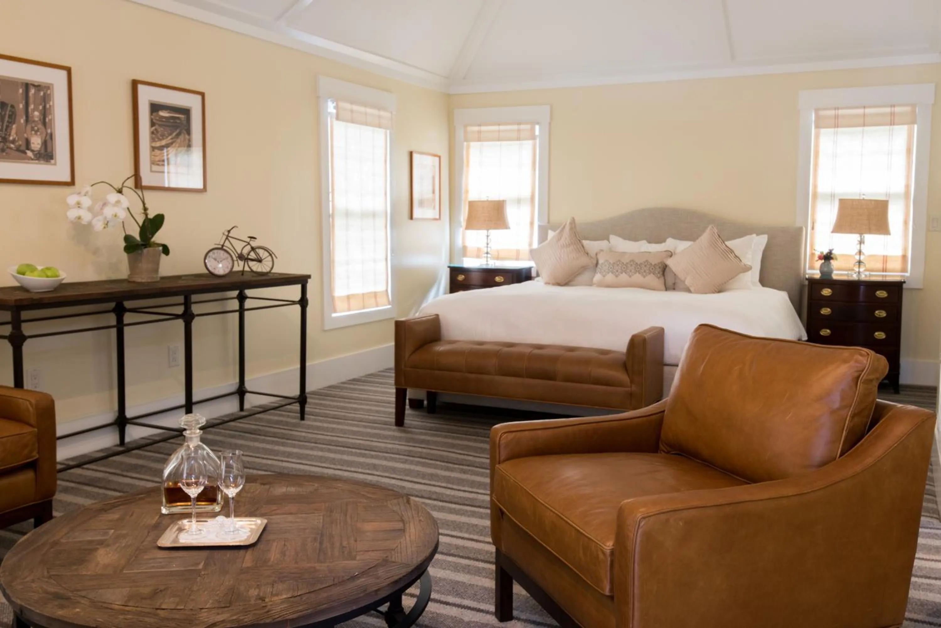 Bed in The White Barn Inn & Spa, Auberge Collection