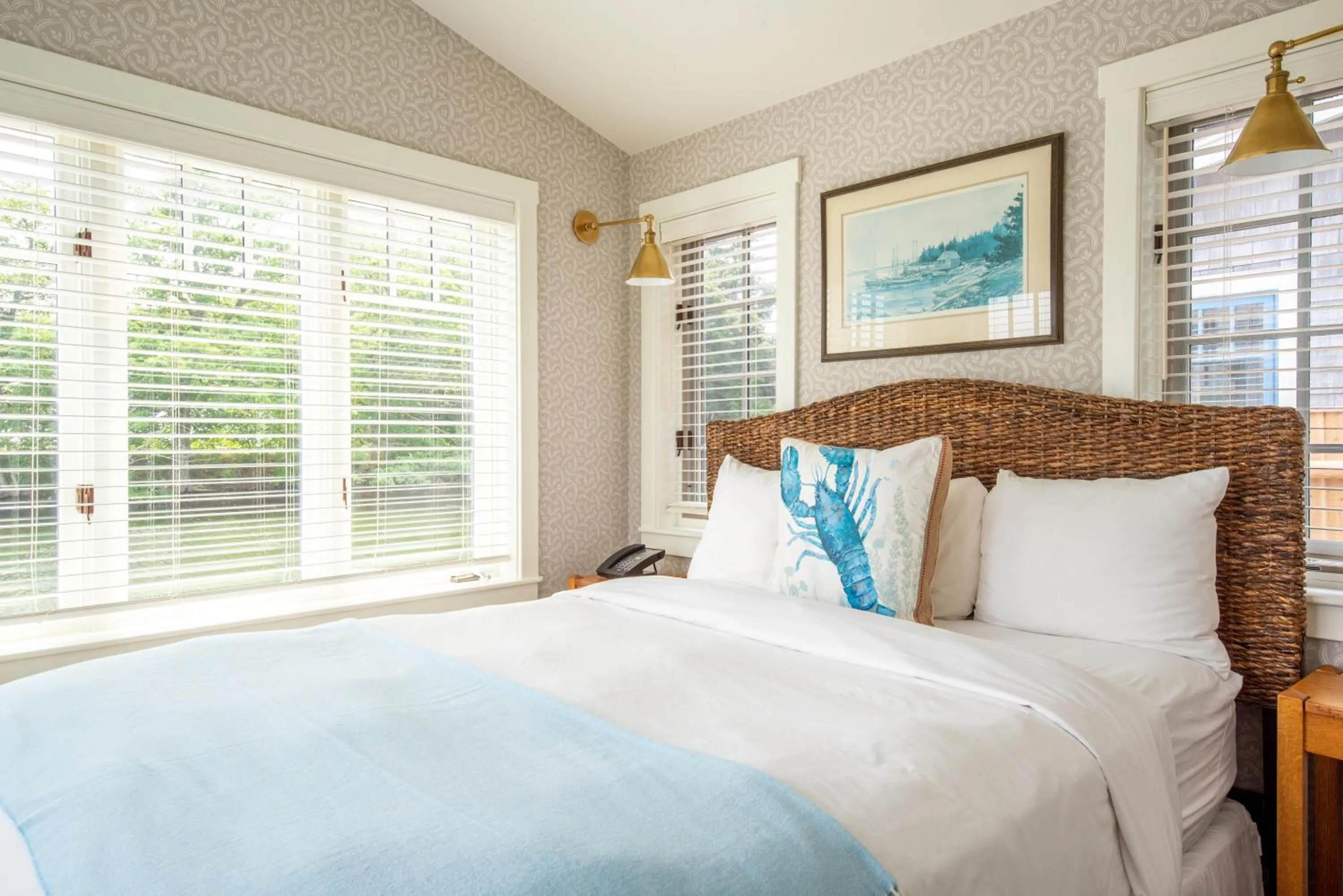 Bed in The White Barn Inn & Spa, Auberge Collection