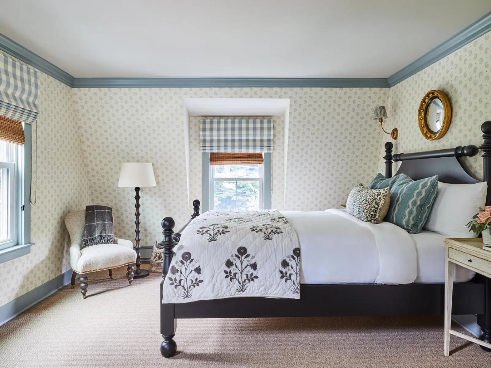 Bed in The White Barn Inn & Spa, Auberge Collection