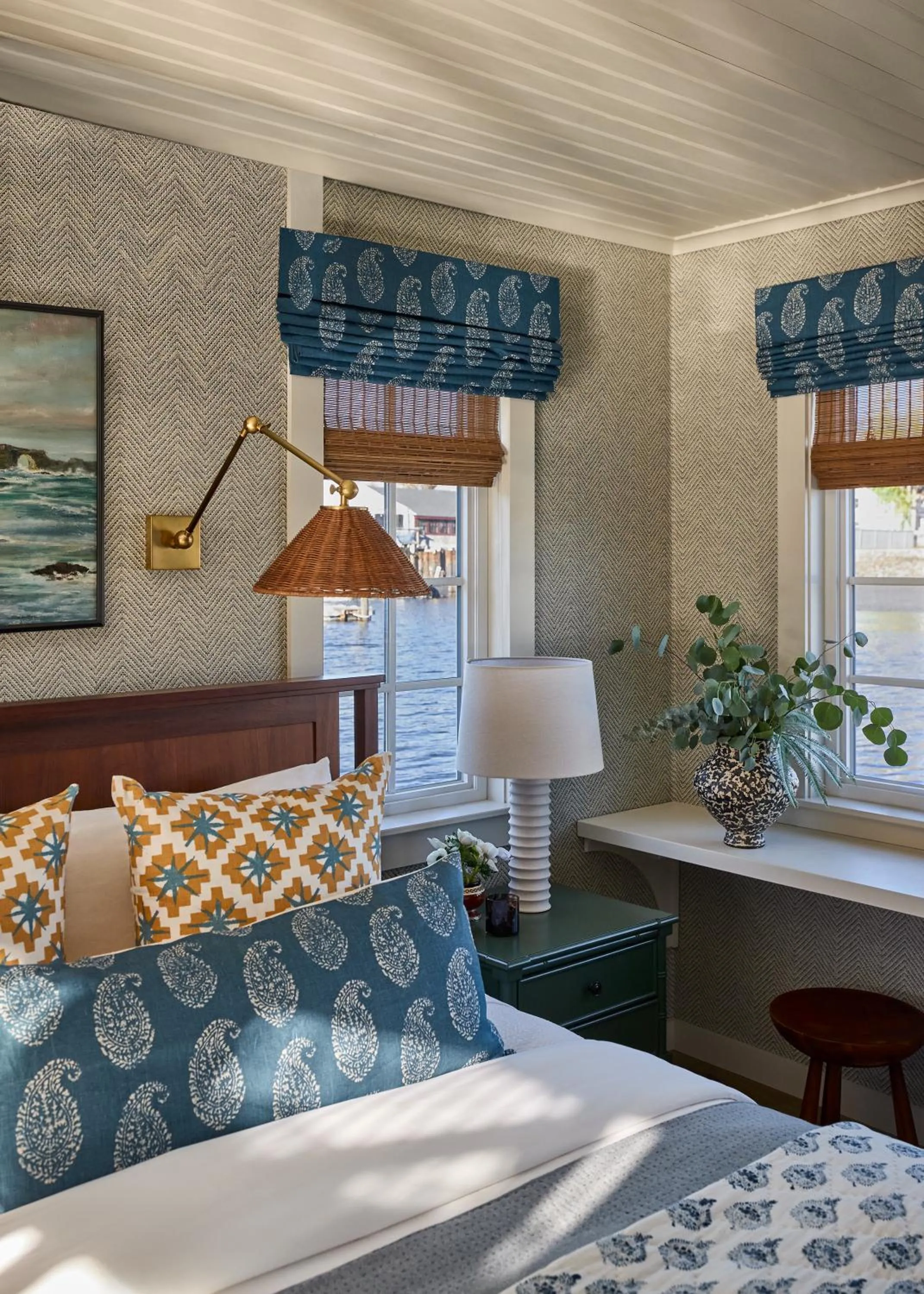 Bed in The White Barn Inn & Spa, Auberge Collection