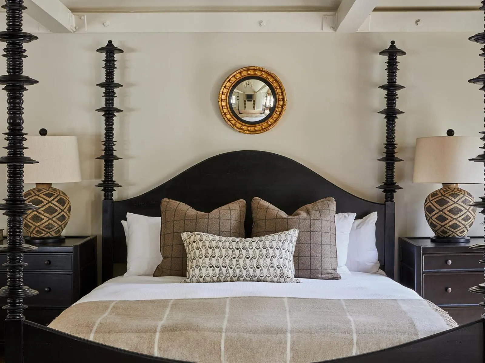 Bed in The White Barn Inn & Spa, Auberge Collection