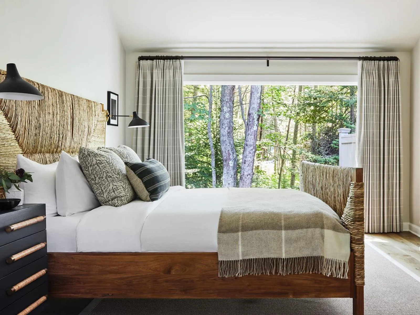 Bed in The White Barn Inn & Spa, Auberge Collection