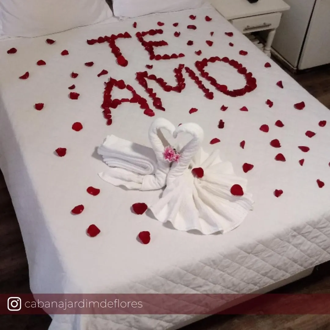 Bed in Hotel Cabana Jardim de Flores