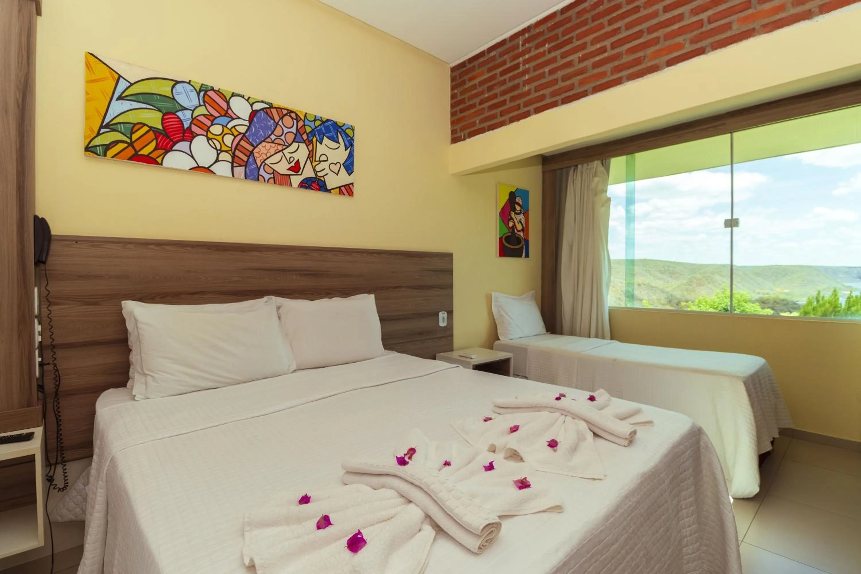 Bed in Pedra do Sino Hotel