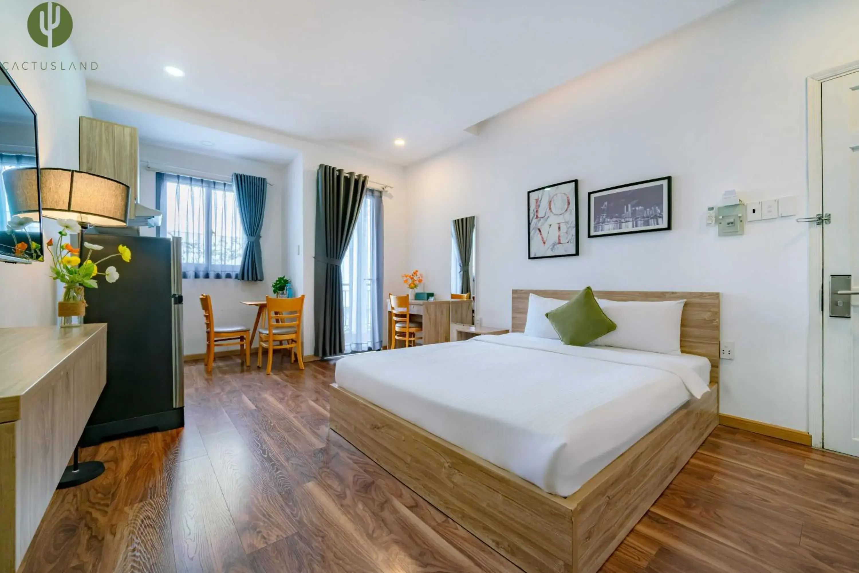 Bed in Cactusland Hotel & Apartment Bed in Cactusland Hotel & Apartment