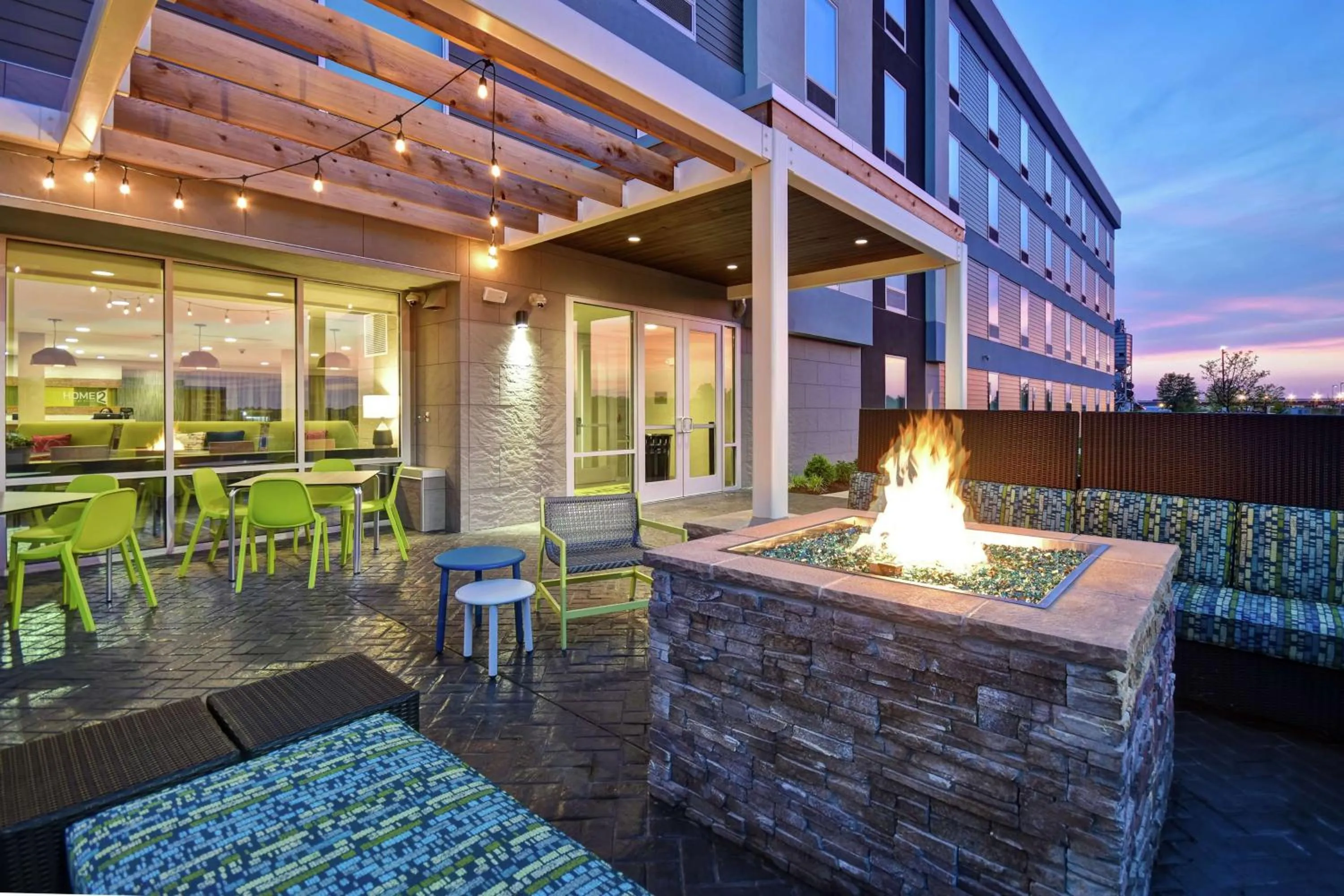 Patio in Home2 Suites By Hilton Terre Haute