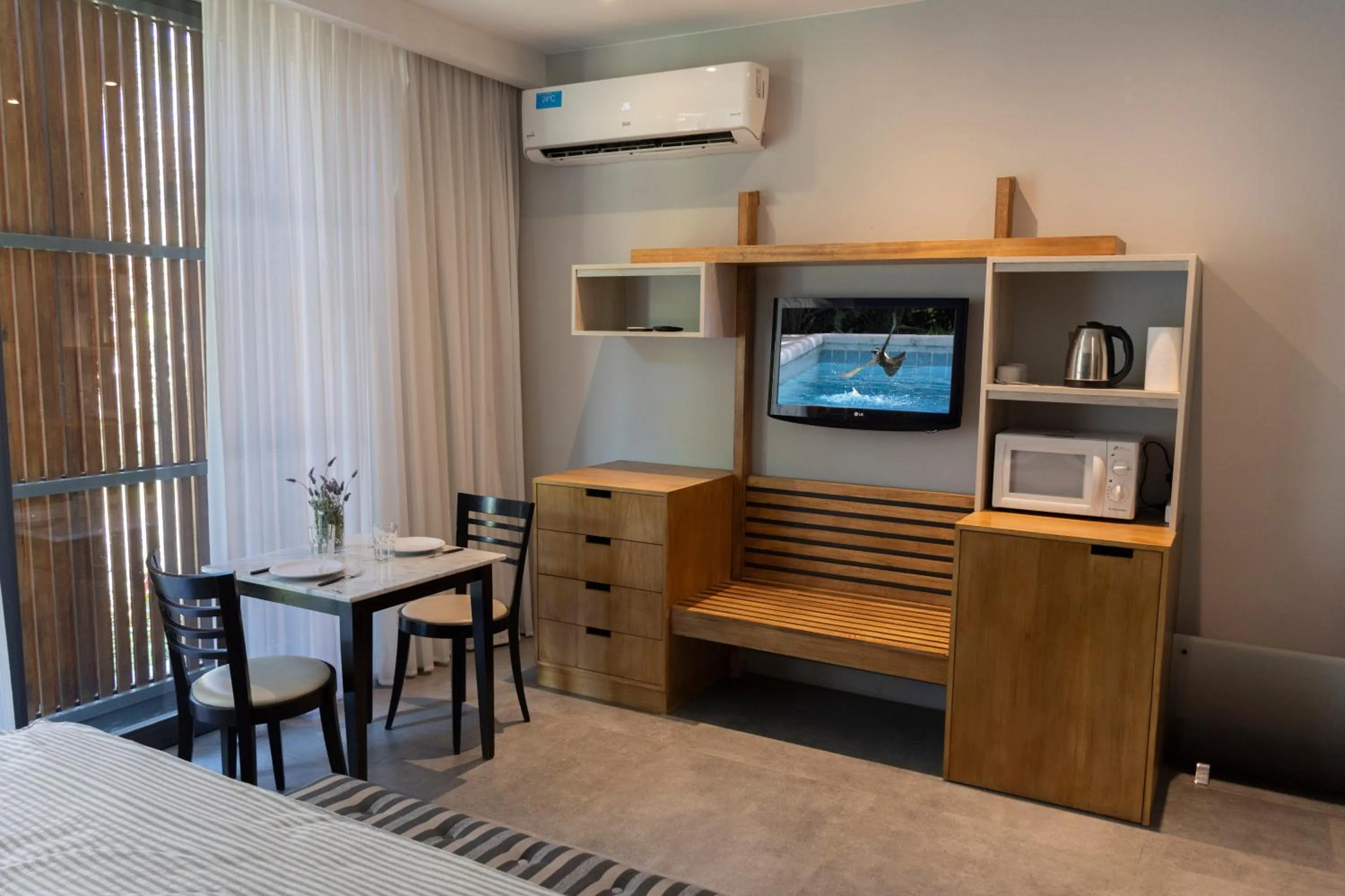 Living room, Bed in Destinar Apart