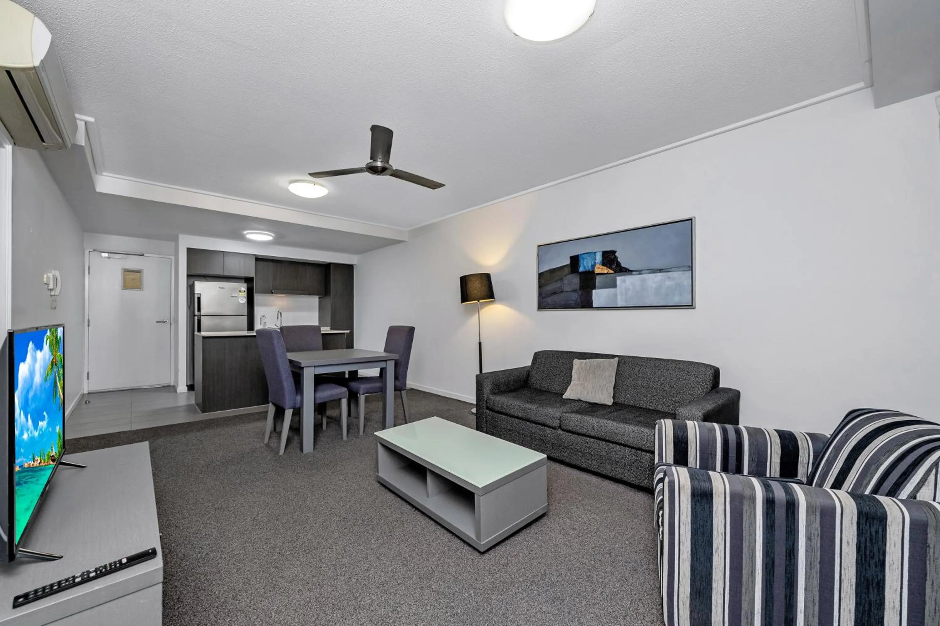 Living room in Central Kensington Apartments