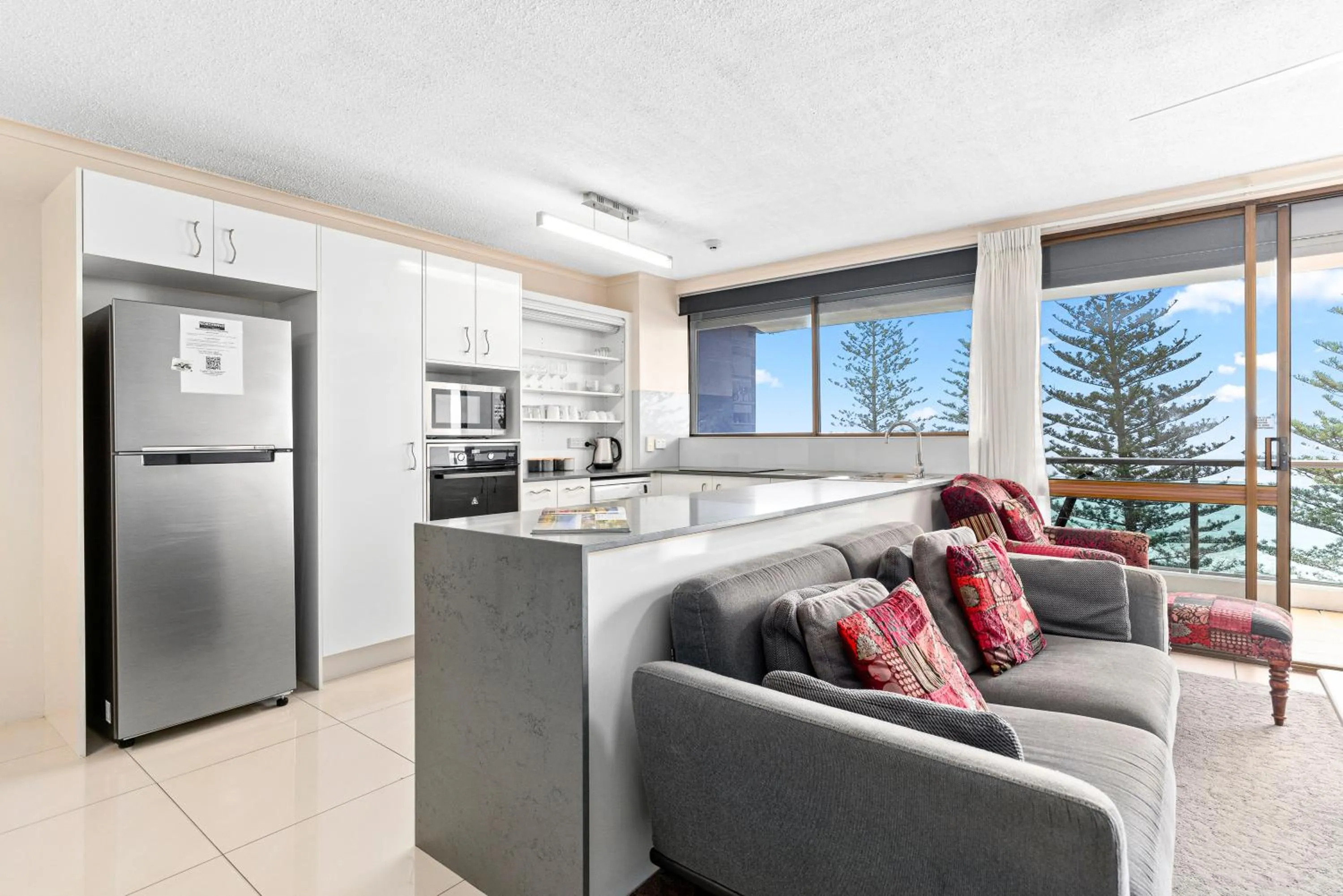 Kitchen or kitchenette in Northwind Beachfront Apartments