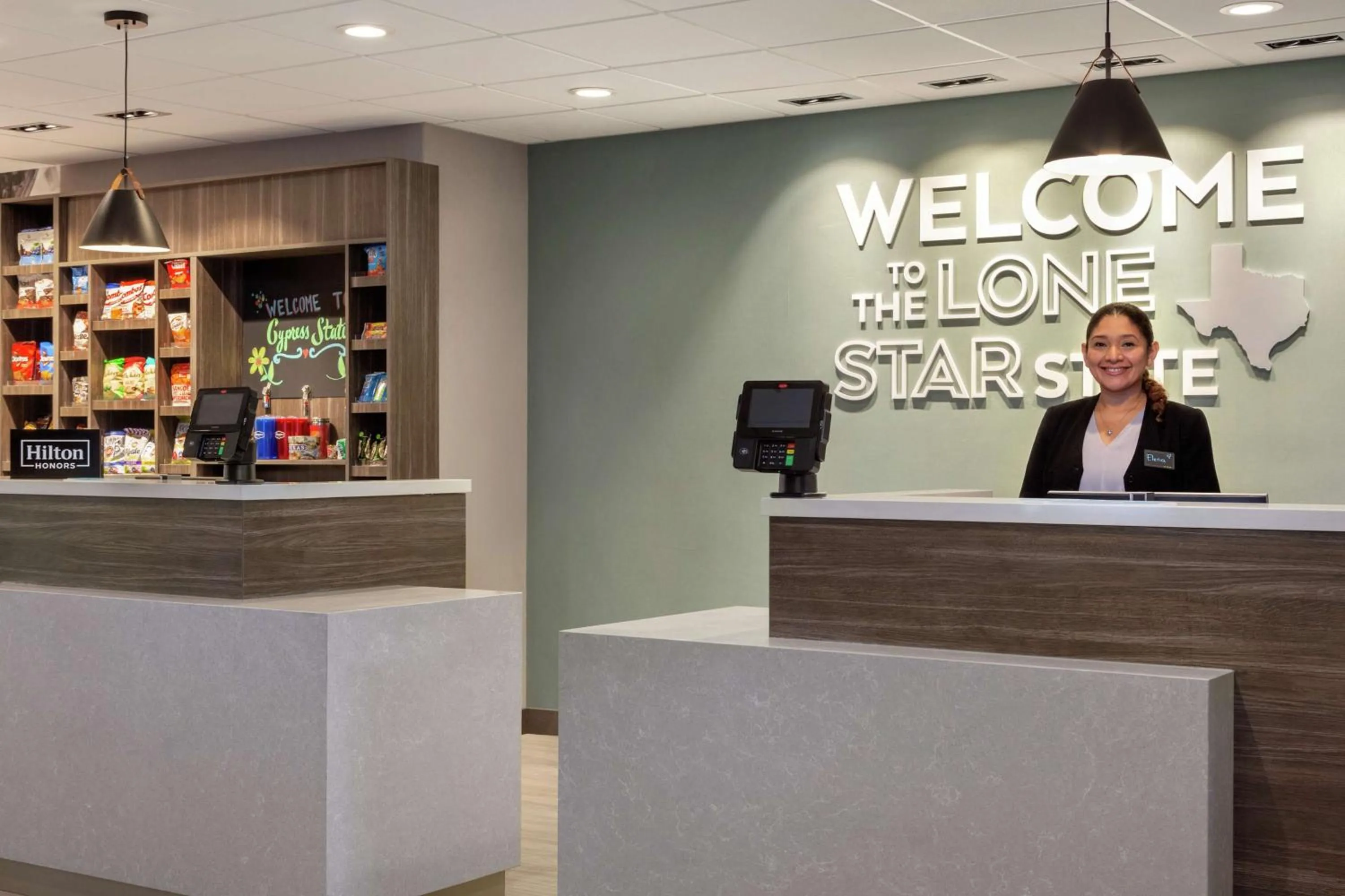 Lobby or reception in Hampton Inn & Suites Houston-Cypress Station