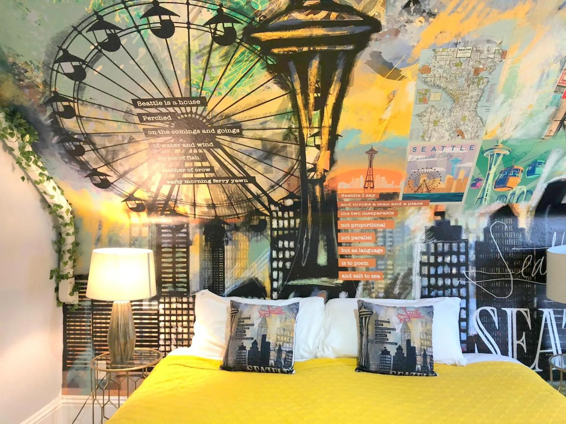 Bed in The ART INN Seattle