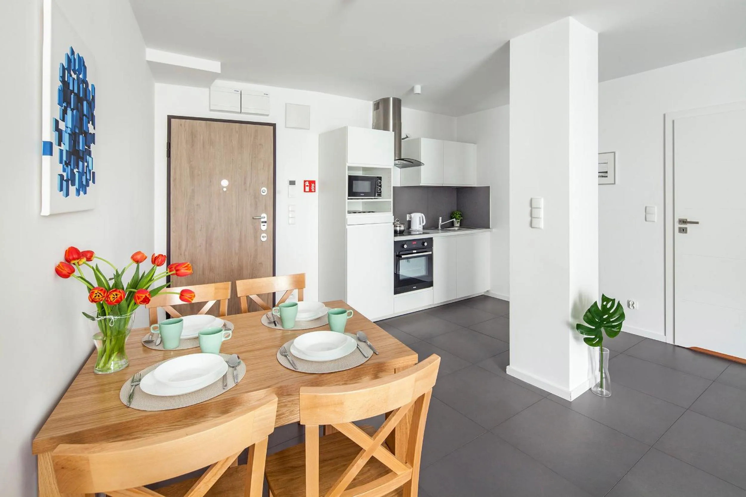 Dining area in Sleepy3city Apartments Batorego 9 II