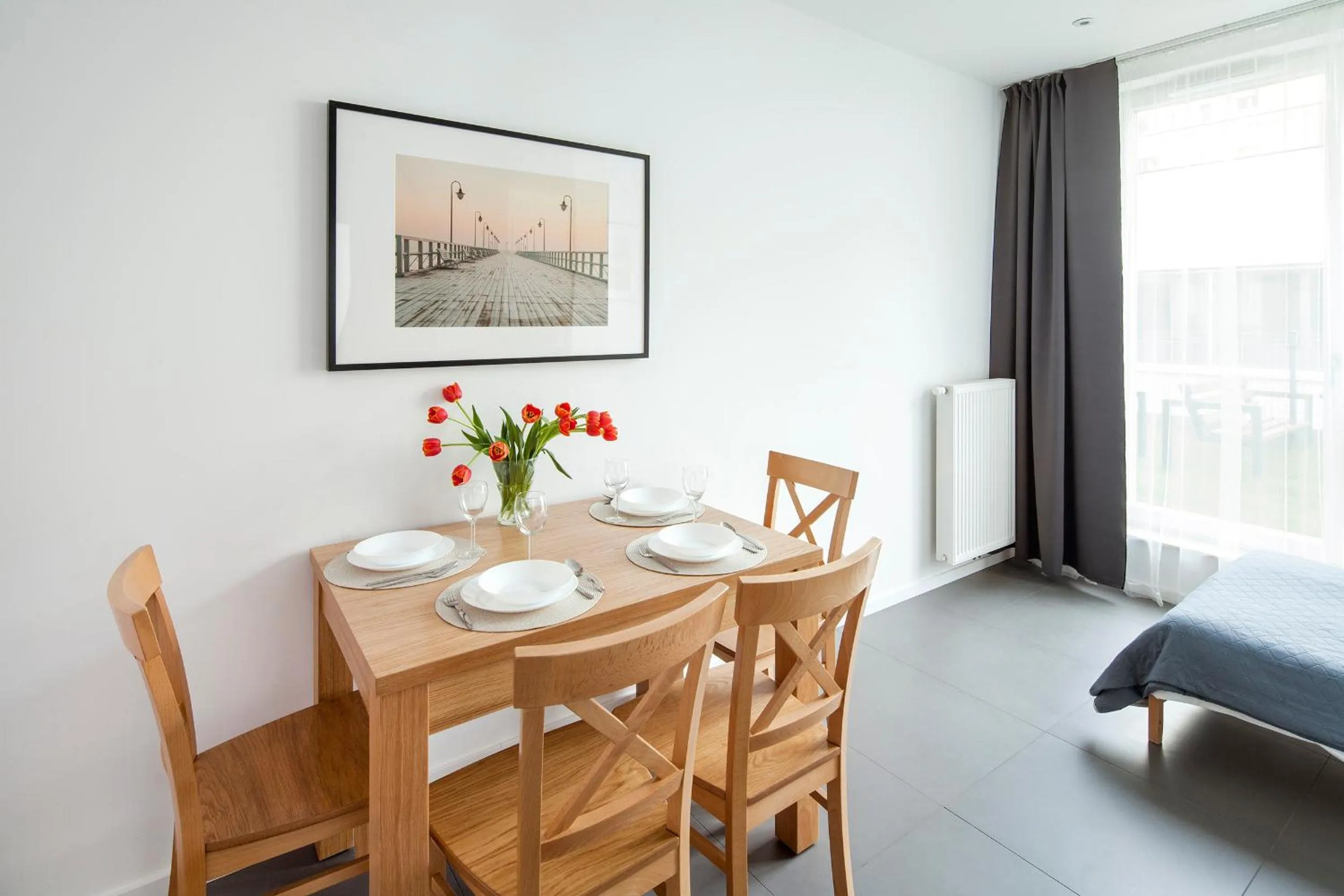 Dining area in Sleepy3city Apartments Batorego 9 II