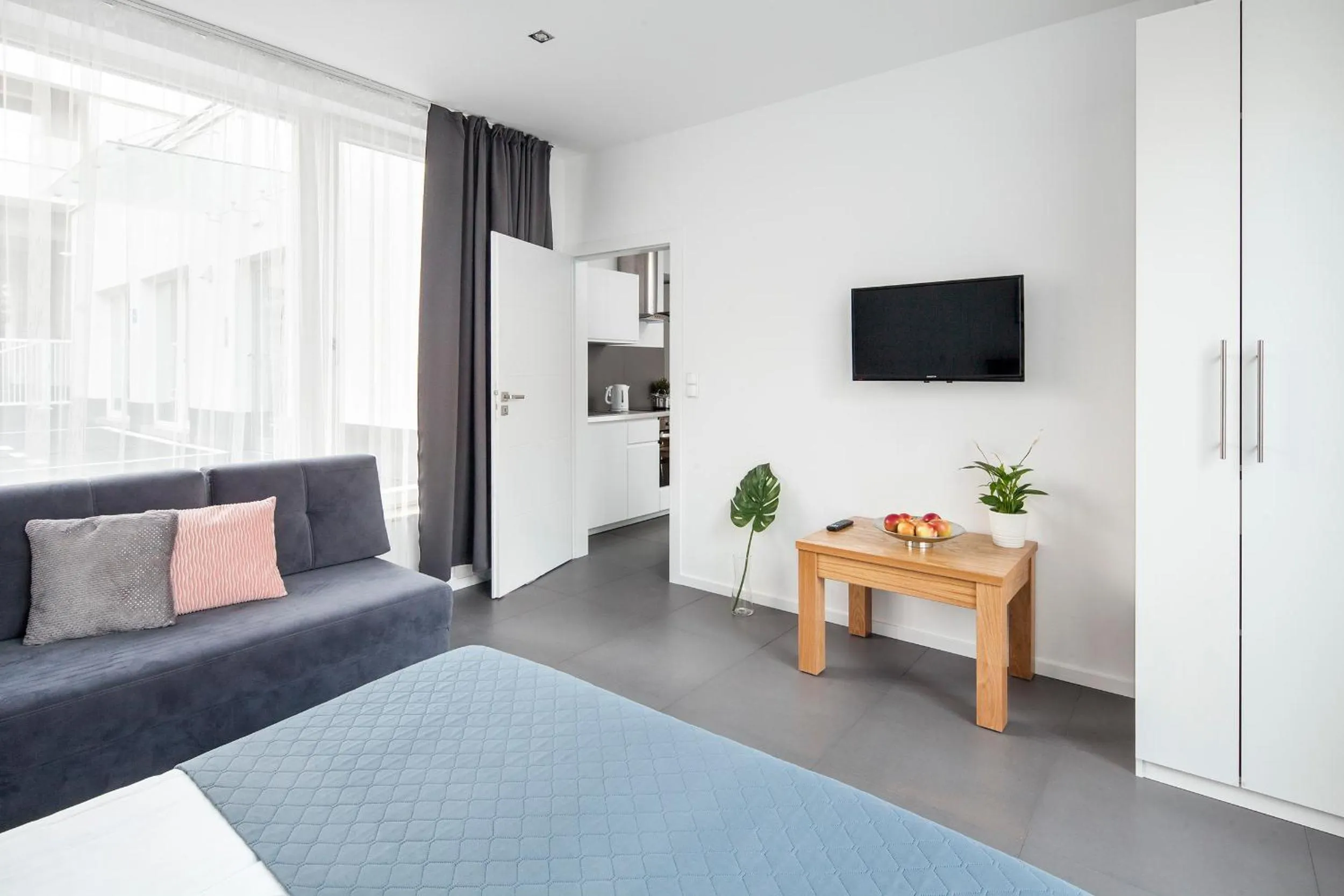 Bedroom, Bed in Sleepy3city Apartments Batorego 9 II