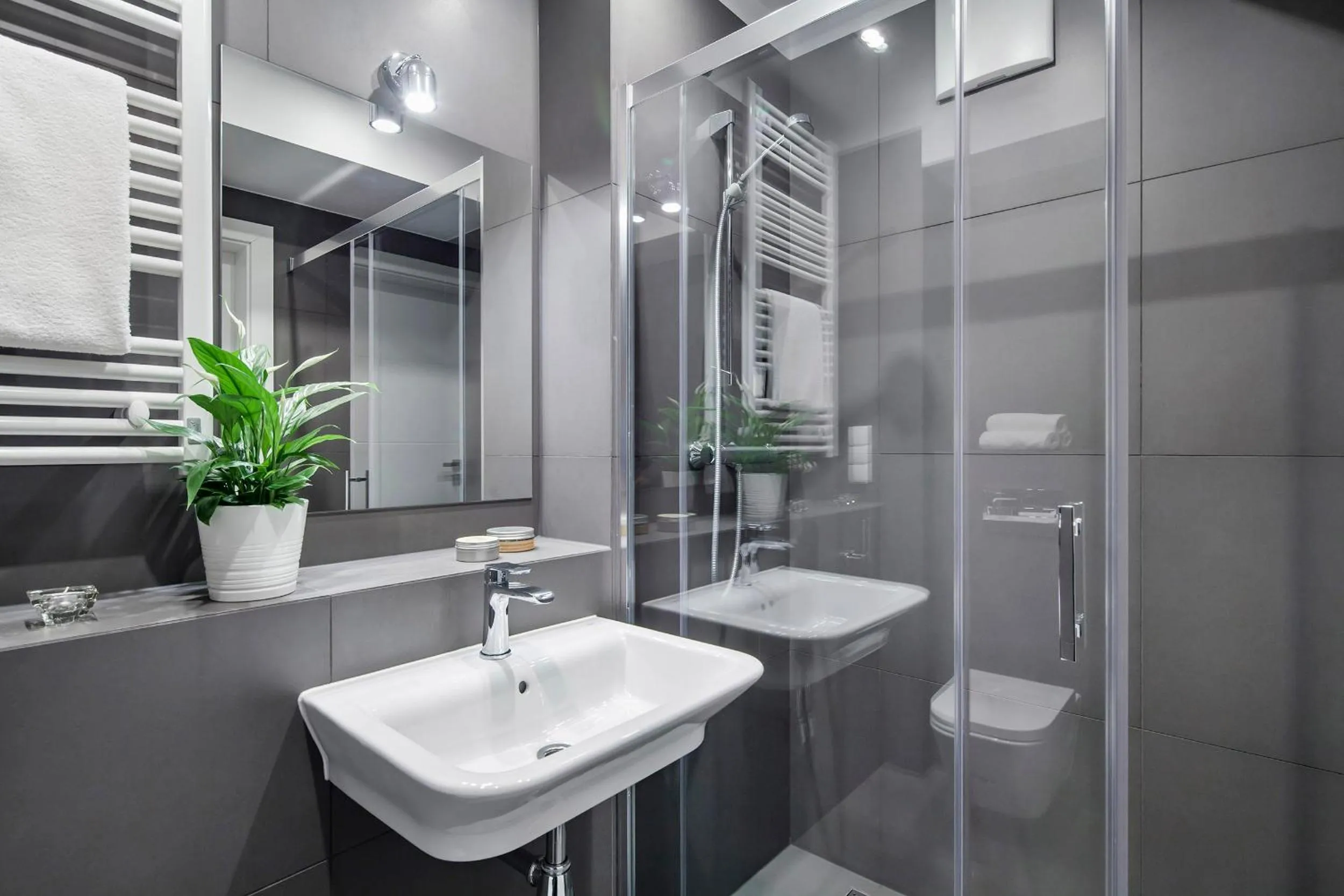 Bathroom in Sleepy3city Apartments Batorego 9 II