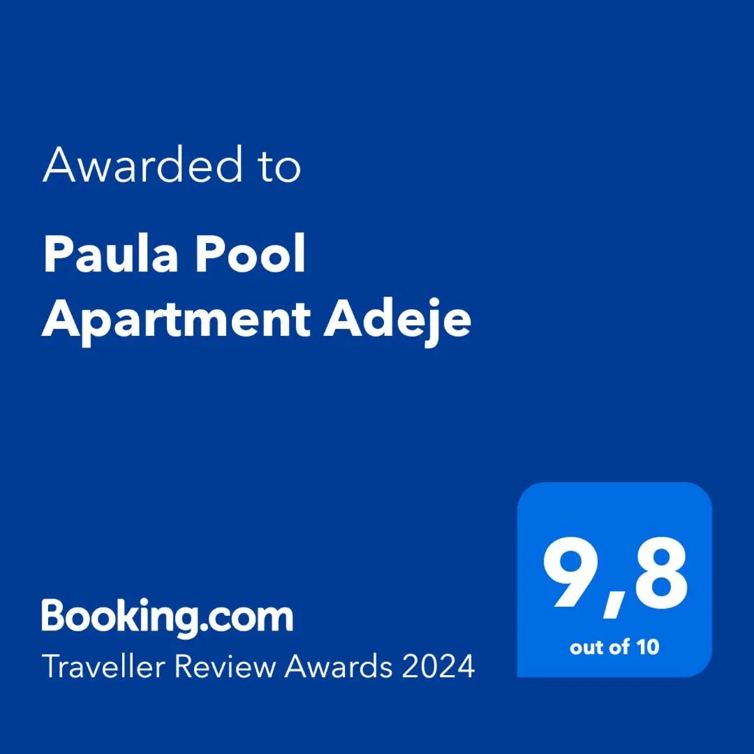 Certificate/Award in Paula Pool Apartment Adeje
