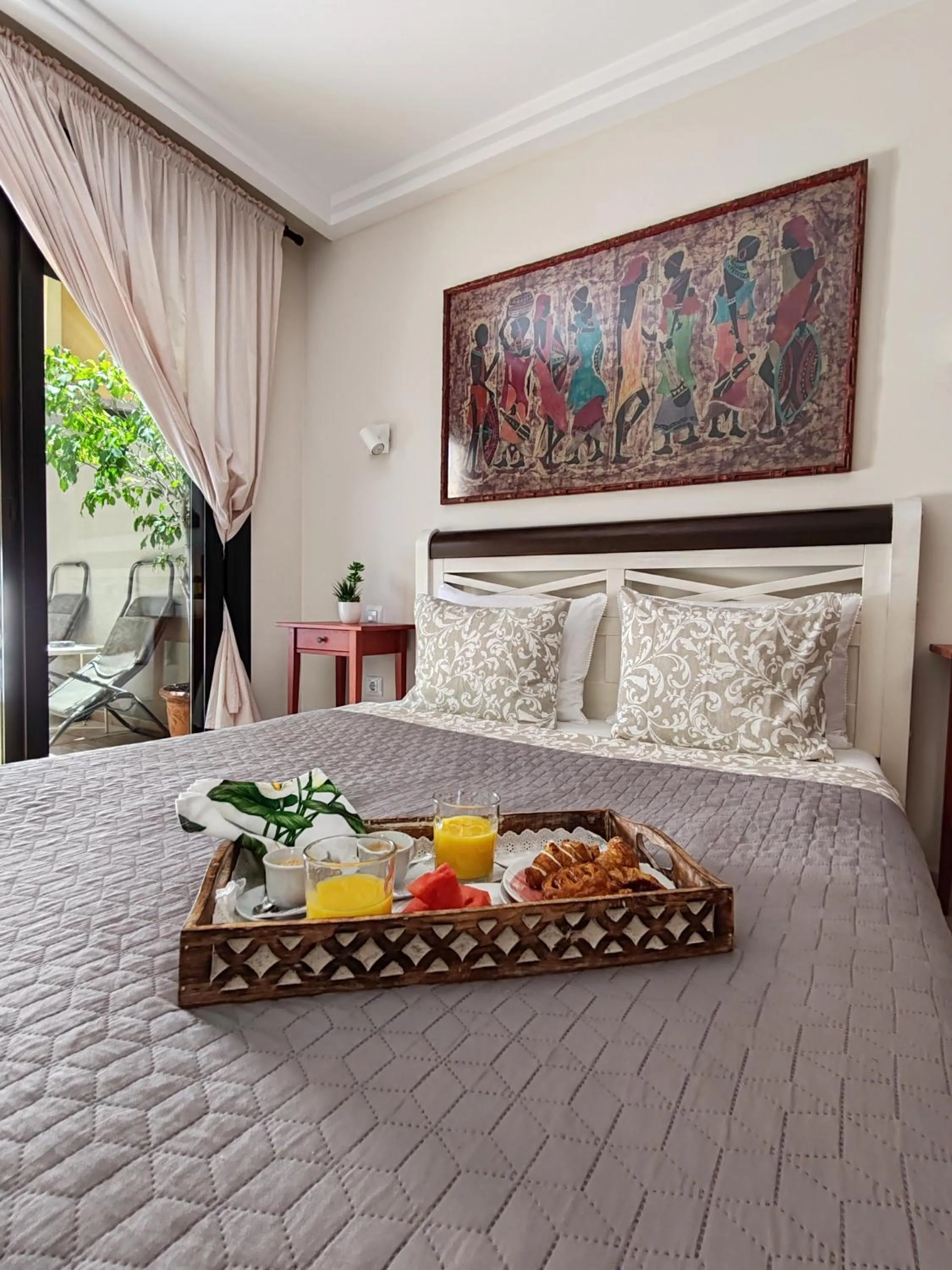 Bed in Paula Pool Apartment Adeje