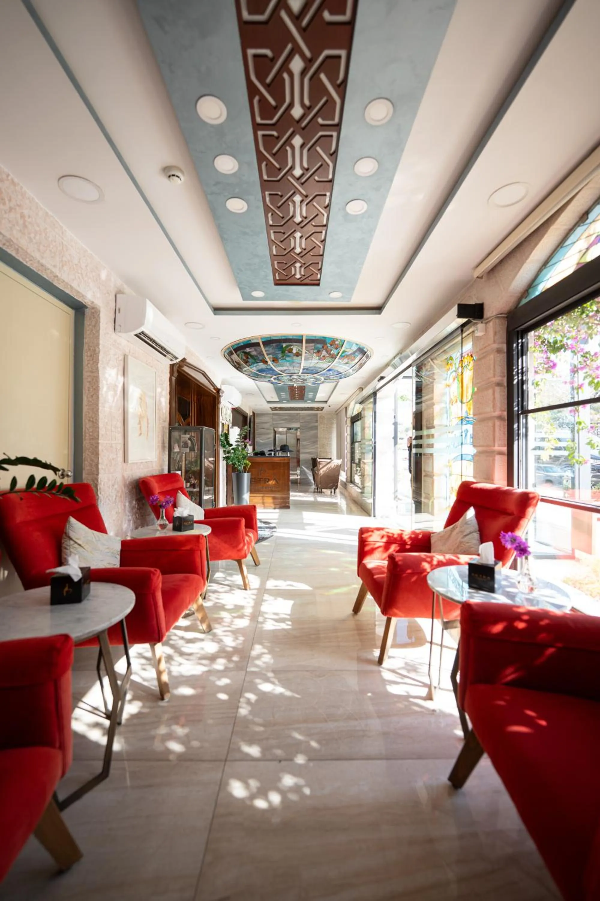 Seating area in Petra Boutique Hotel