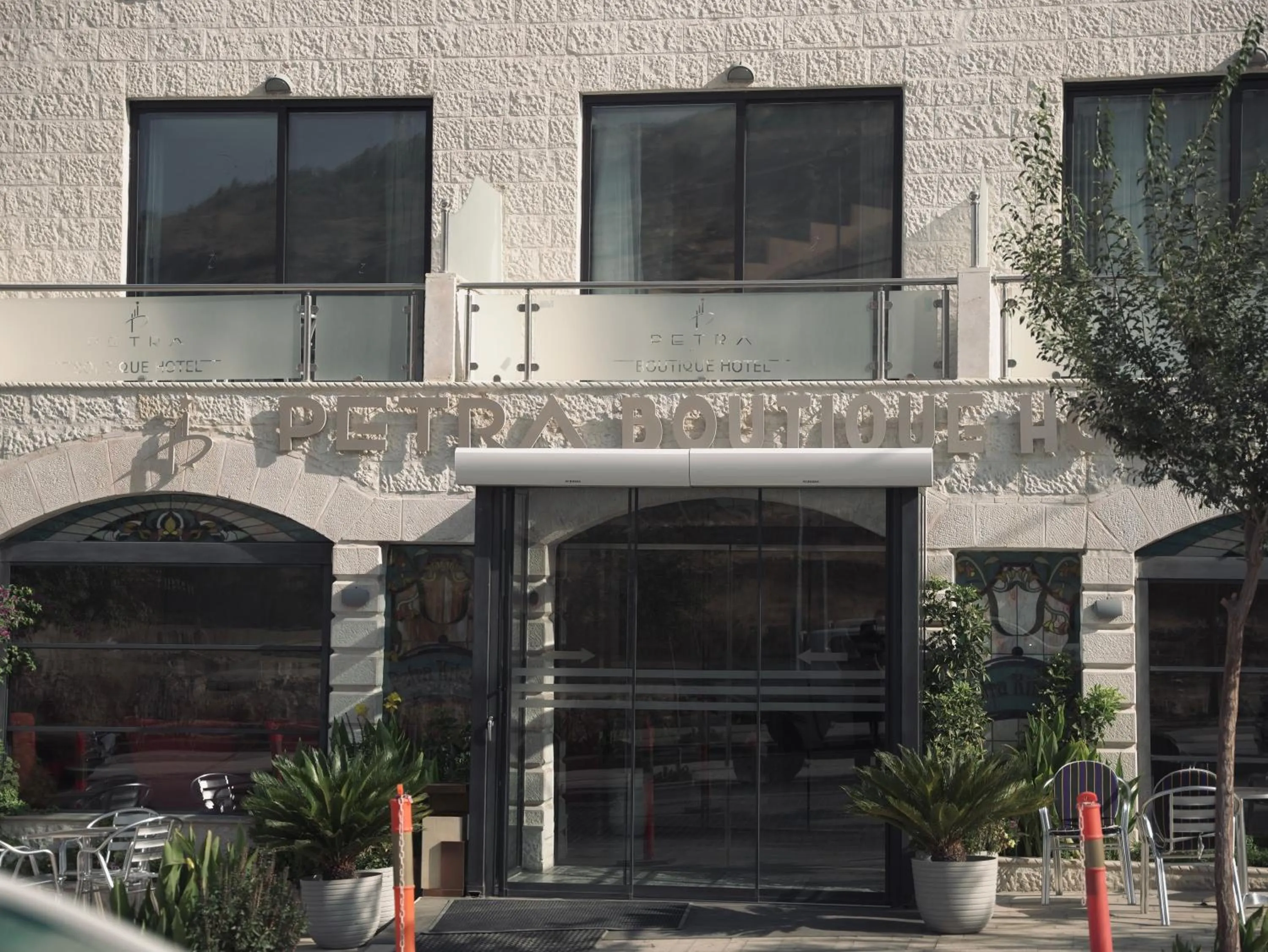 Facade/entrance in Petra Boutique Hotel