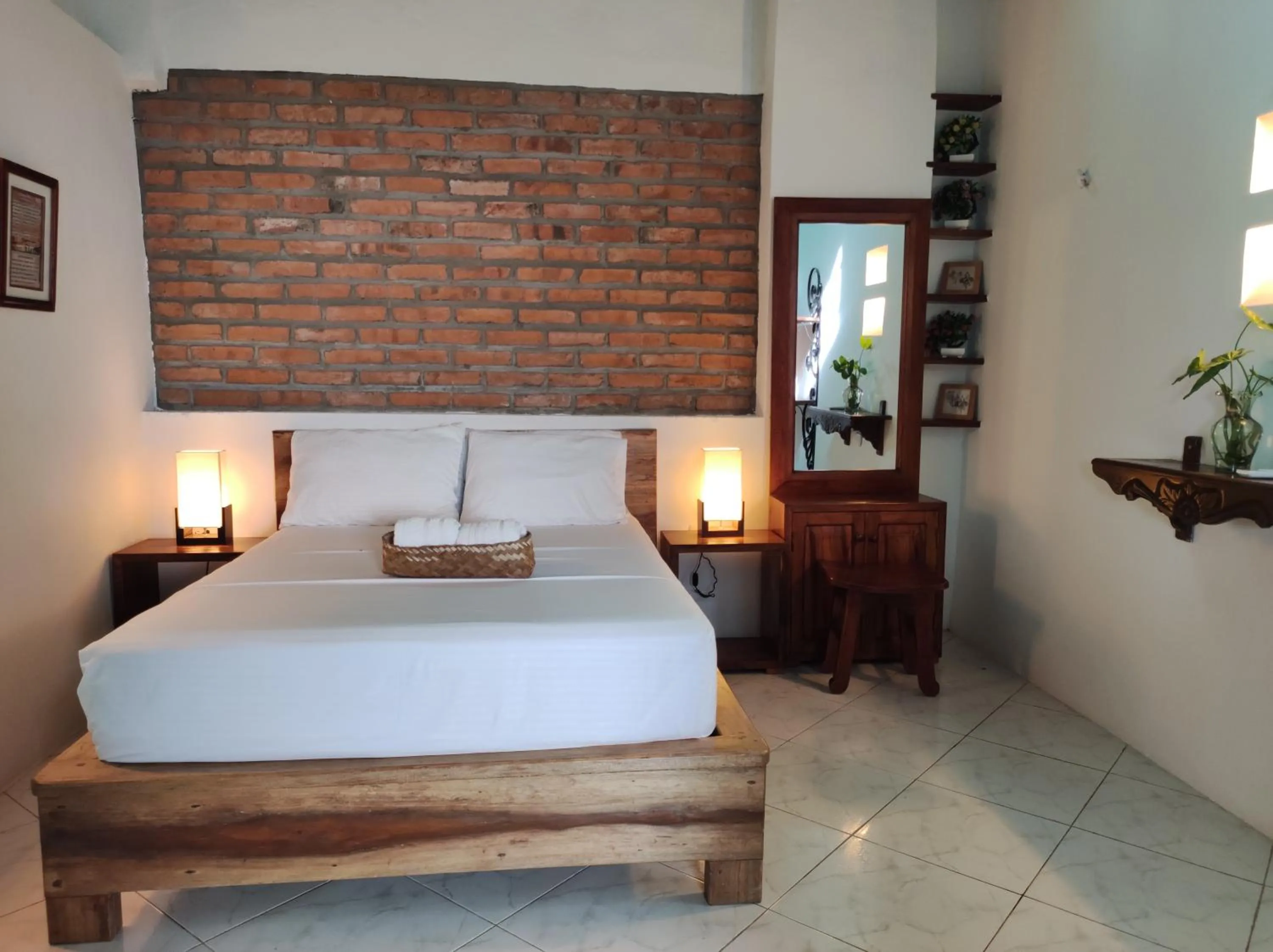 Bed in HOTEL NIETO MOMPOX, ubicado en el corazón del centro histórico, frente al rio magdalena en zona de malecón
