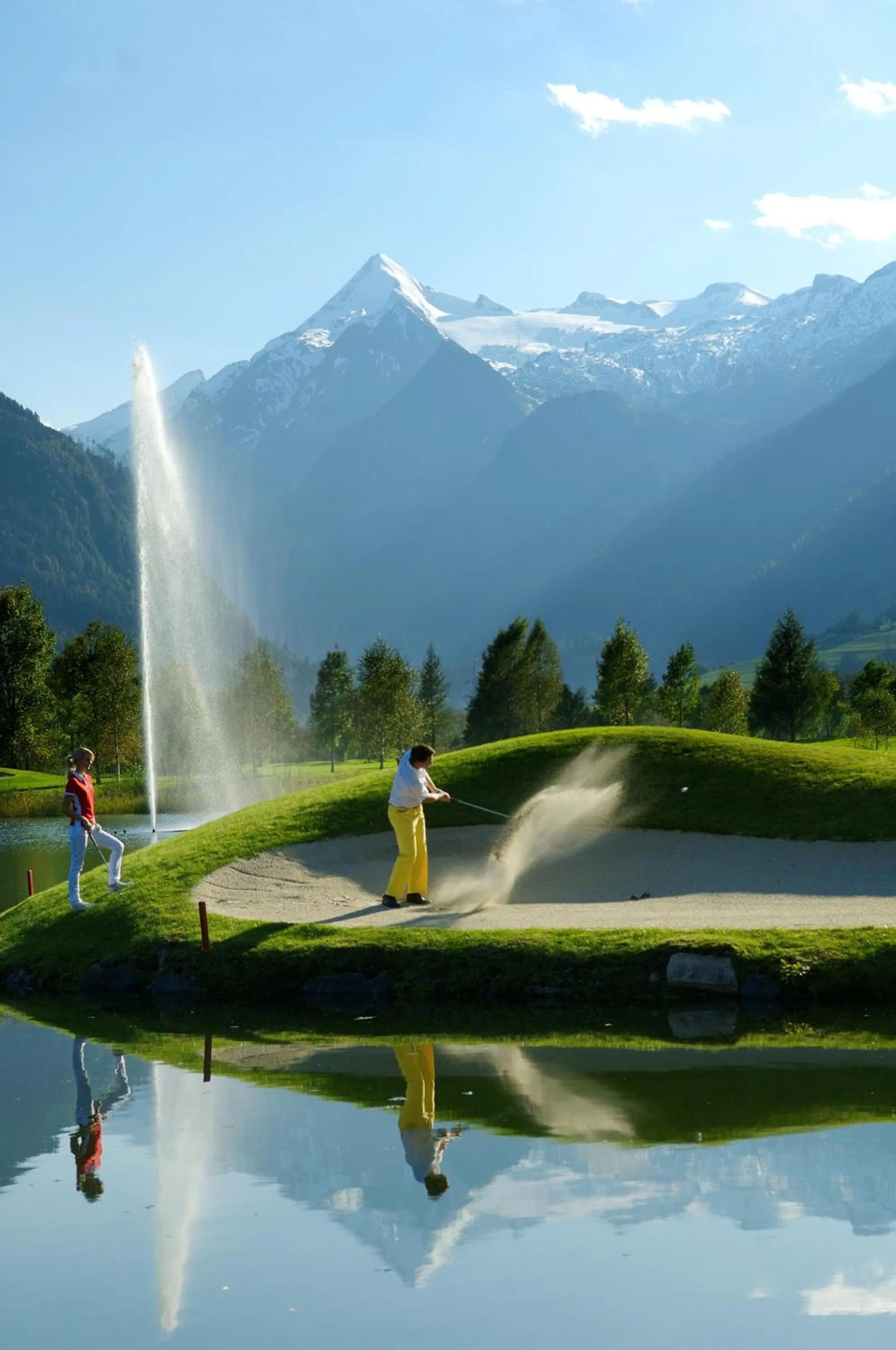 Golfcourse in Appartement Living Schönwies apartments with private Infrared cabin and Zell am See Kaprun summercard