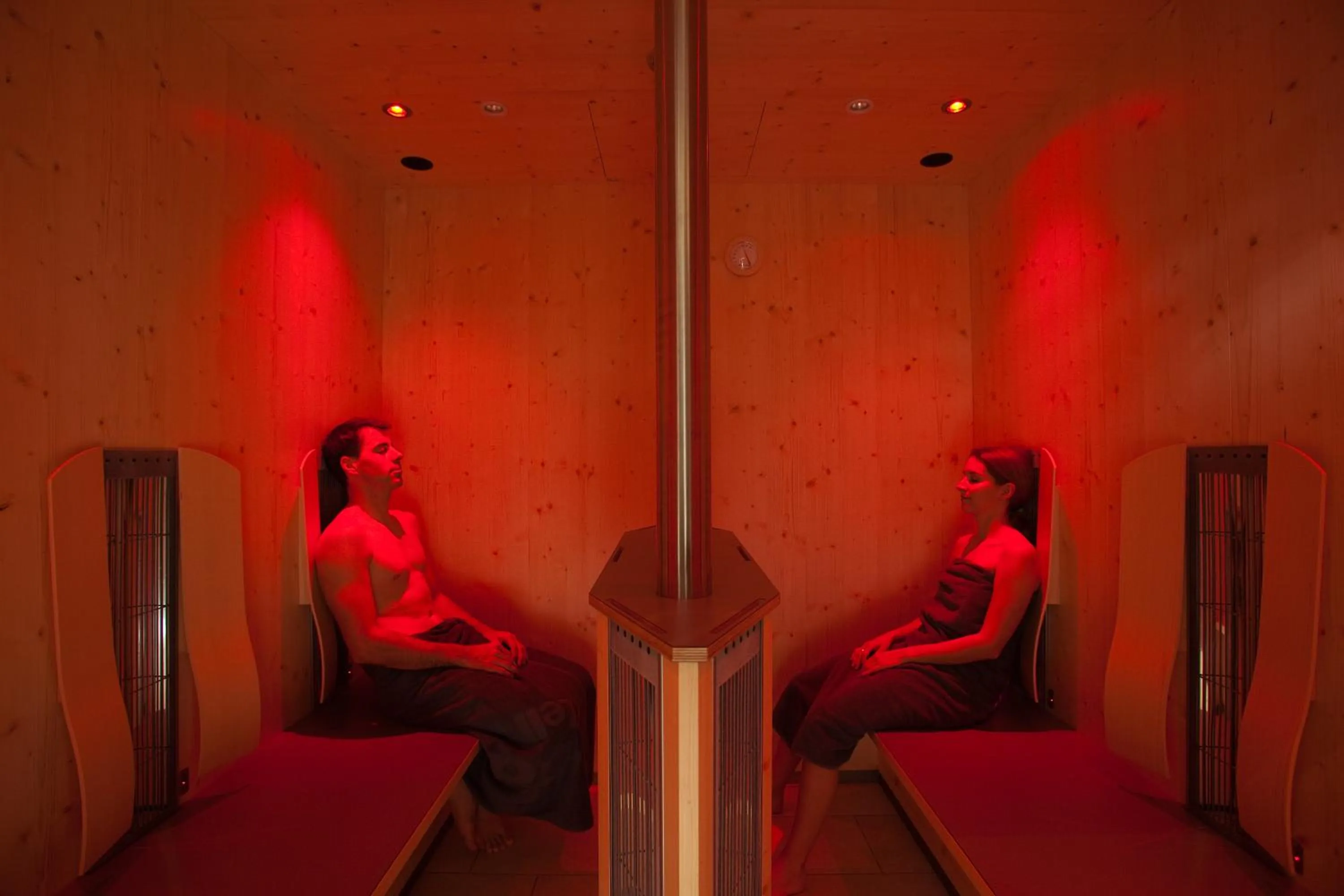Sauna in Appartement Living Schönwies apartments with private Infrared cabin and Zell am See Kaprun summercard