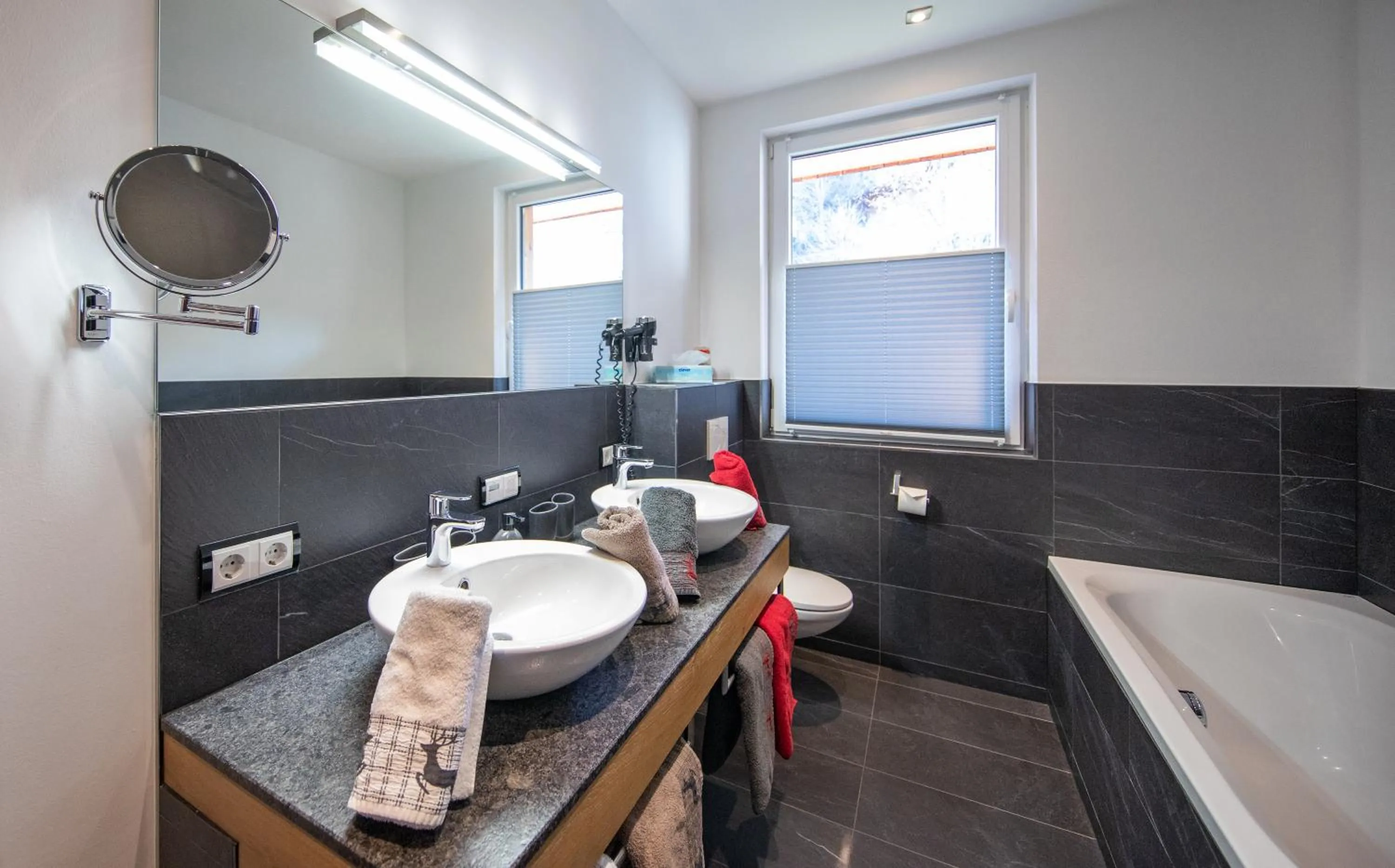 Bathroom in Appartement Living Schönwies apartments with private Infrared cabin and Zell am See Kaprun summercard