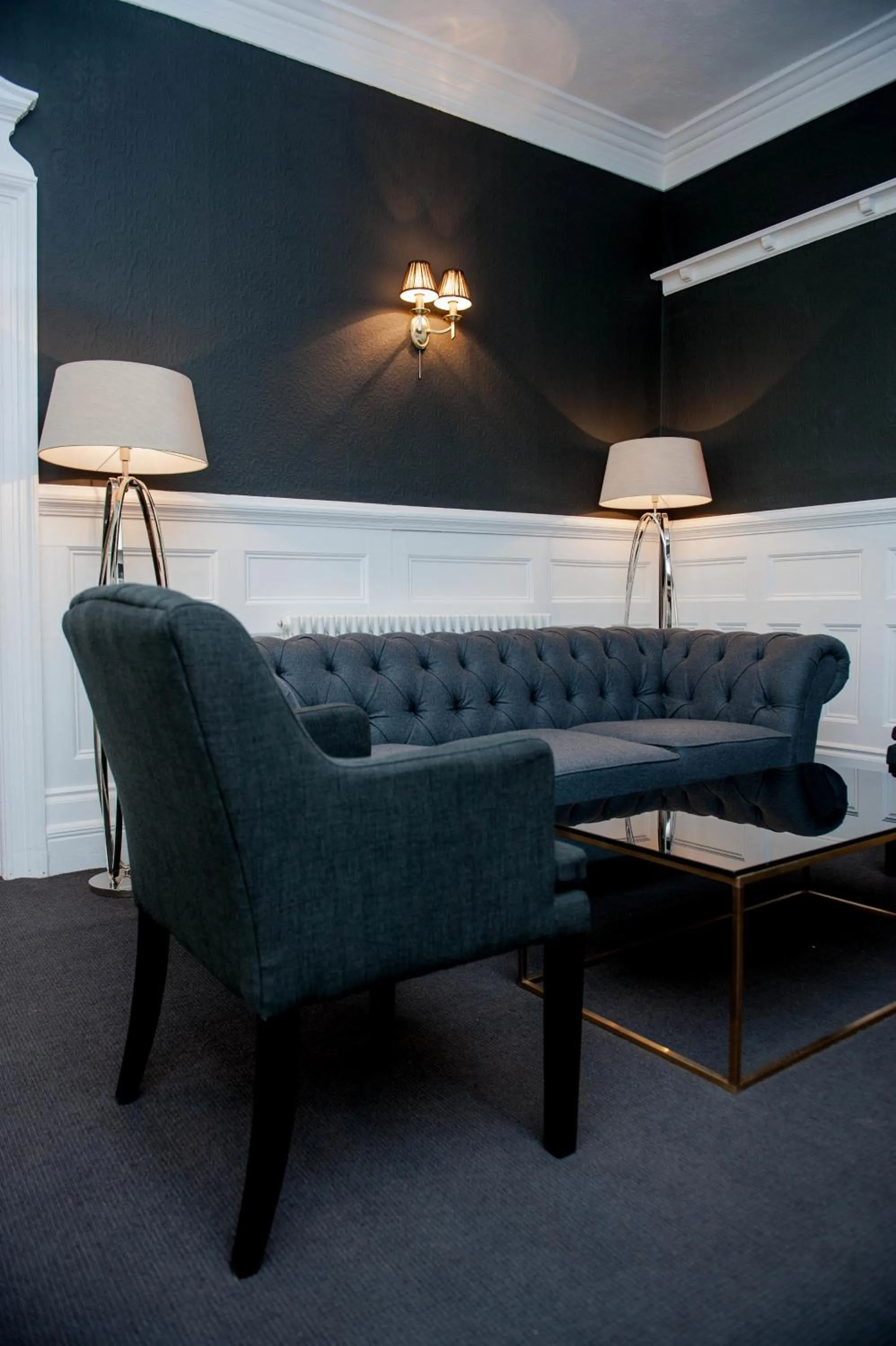 Seating area in Mansion House Llansteffan
