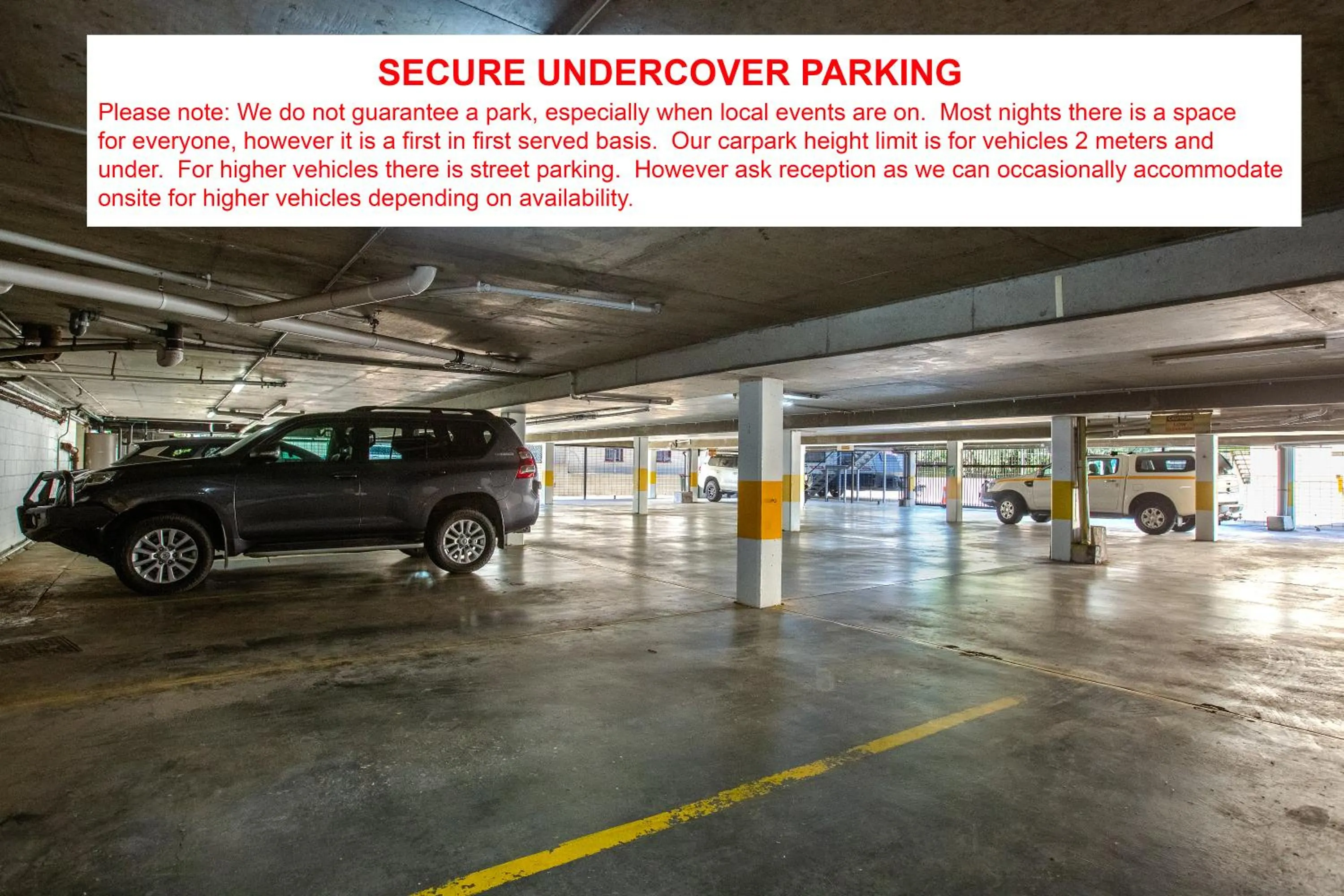 Text overlay in City Star Lodge