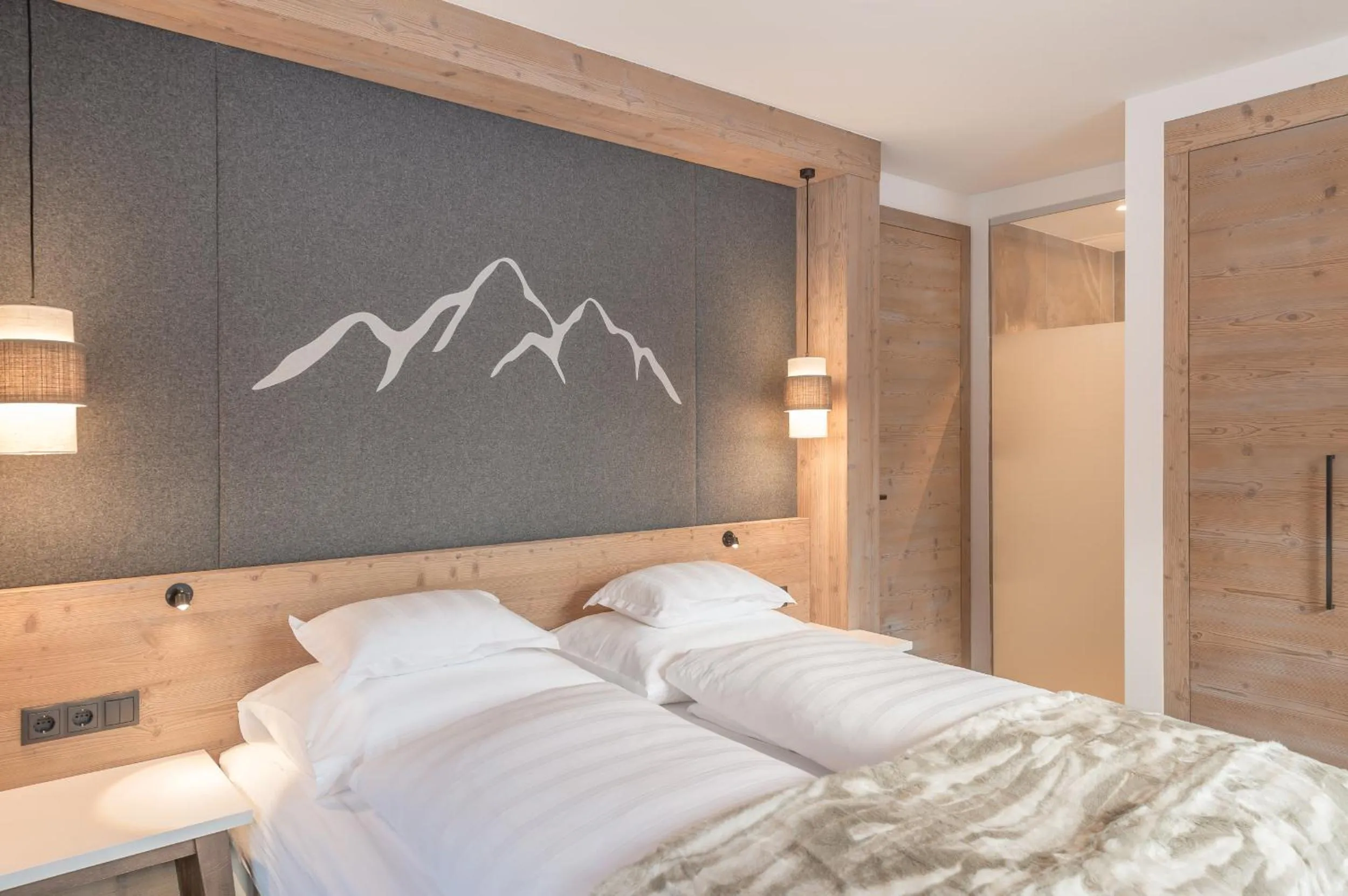 Bed in Hotel Gurglhof Superior