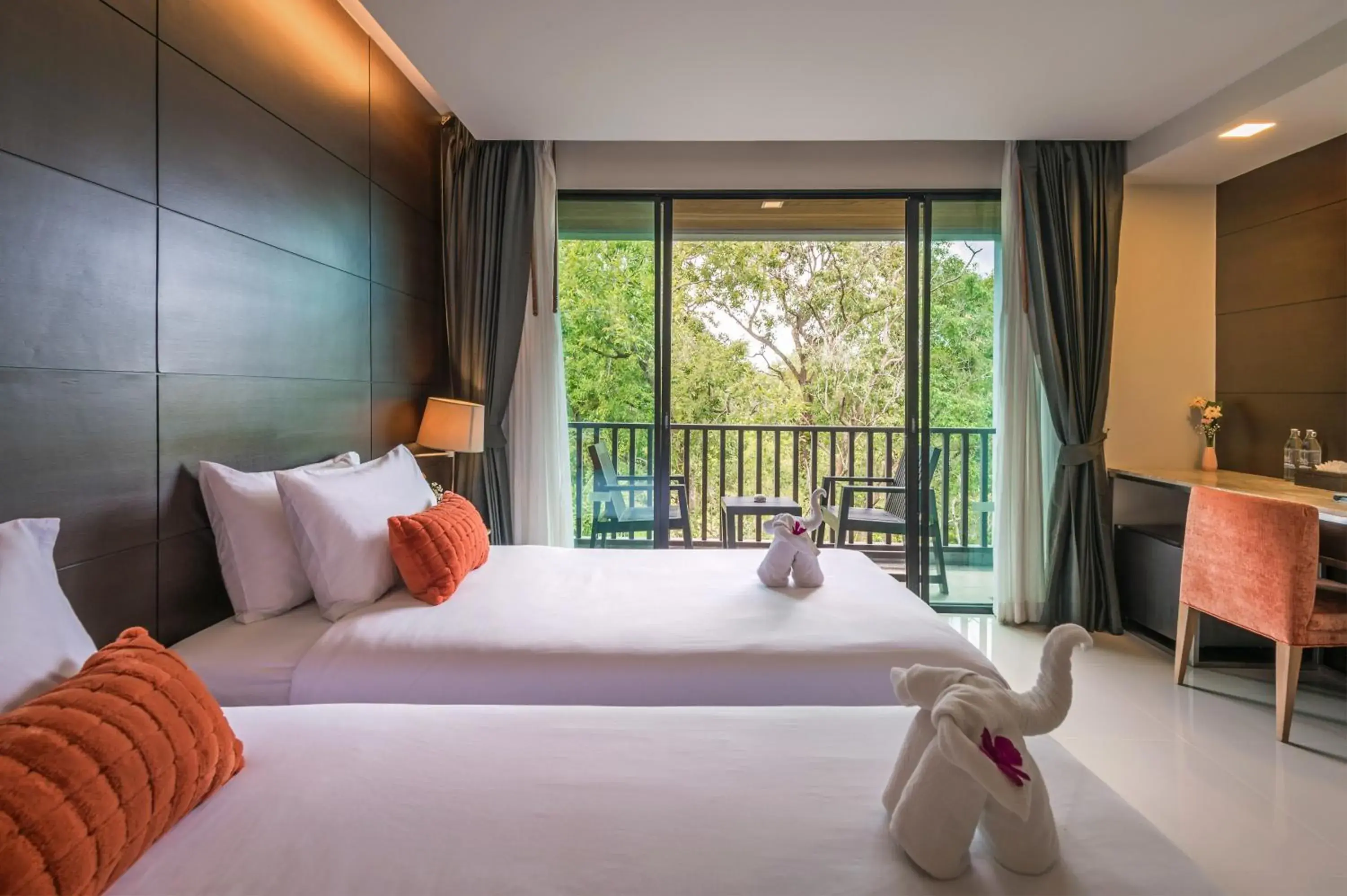 Garden view, Bed in Aree Tara Ao Nang Krabi Garden view, Bed in Aree Tara Ao Nang Krabi
