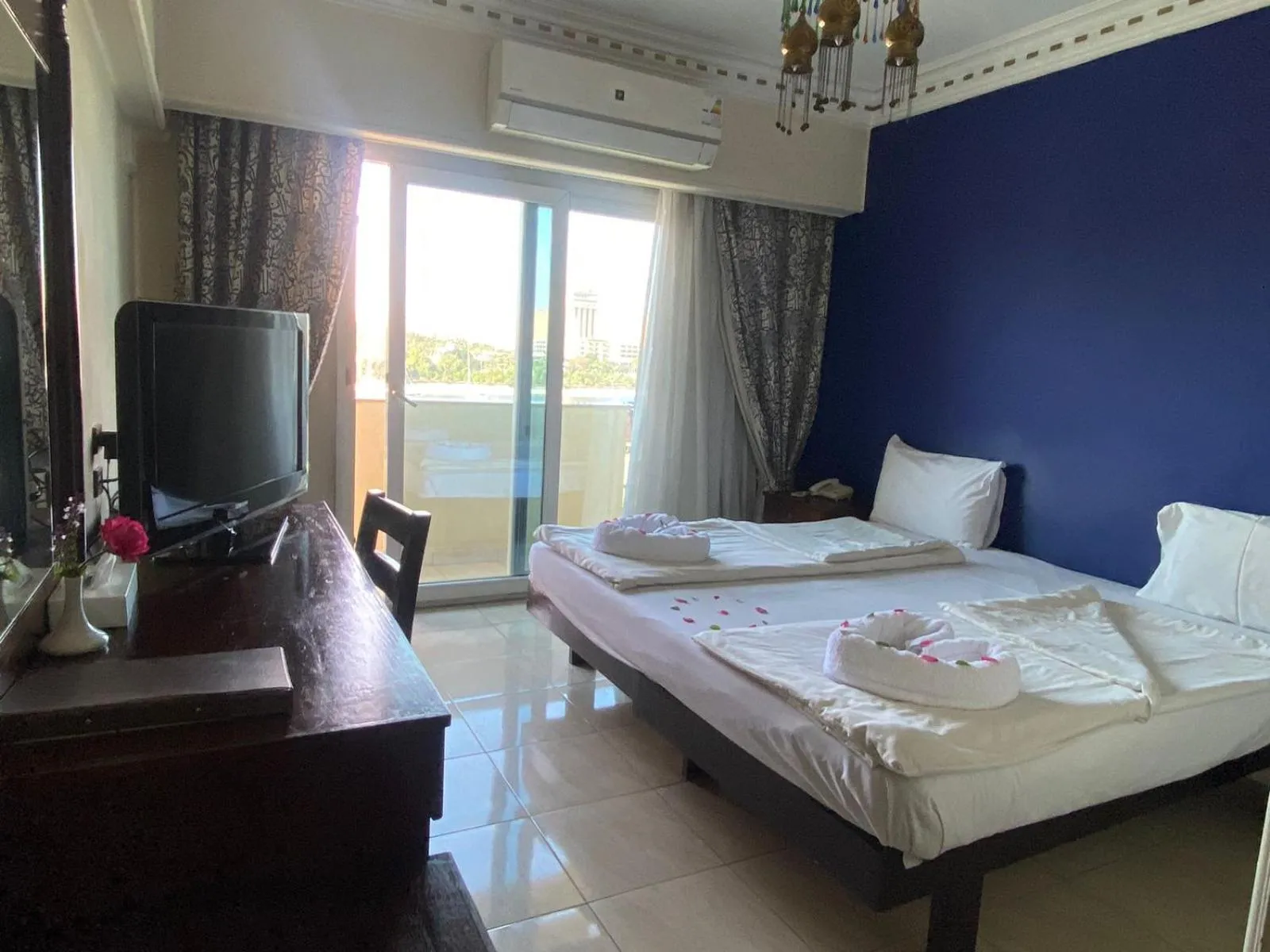 Bed in Philae Hotel Aswan